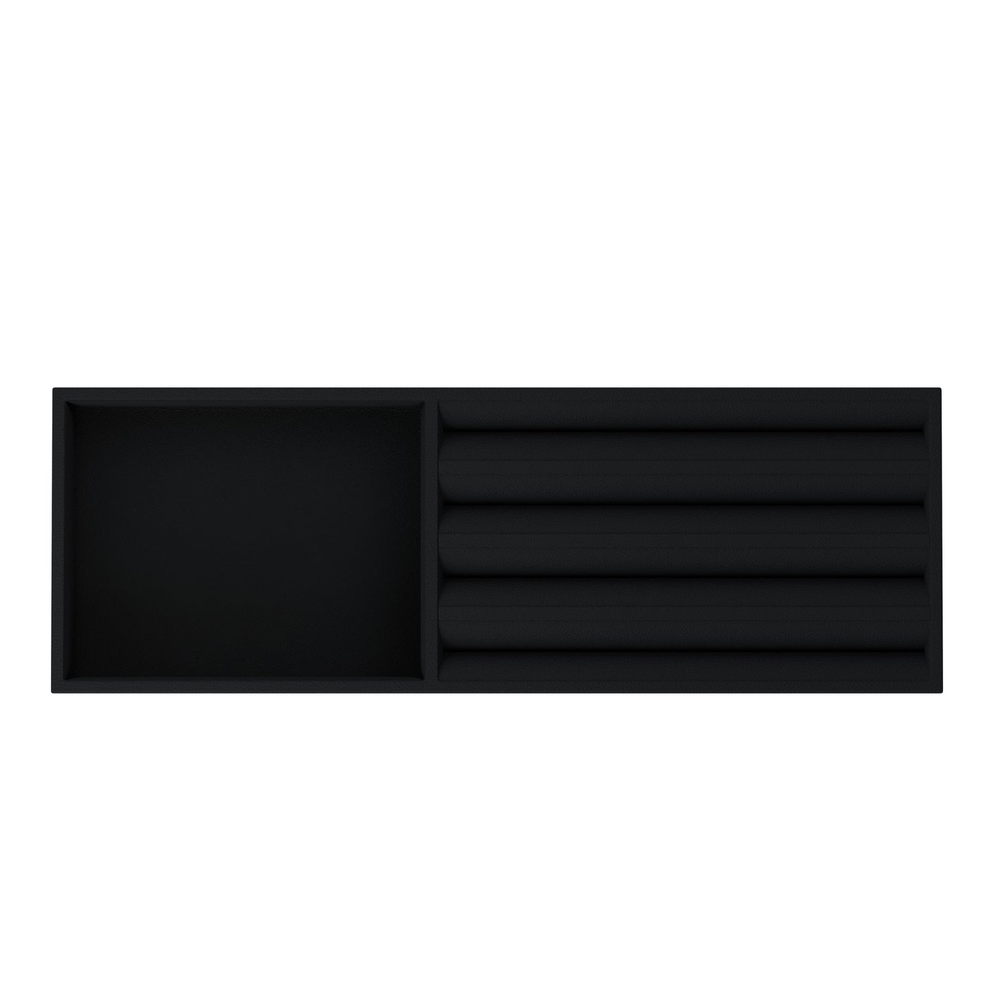 Vassoio B Noir Intense: plateau pour montres en cuir