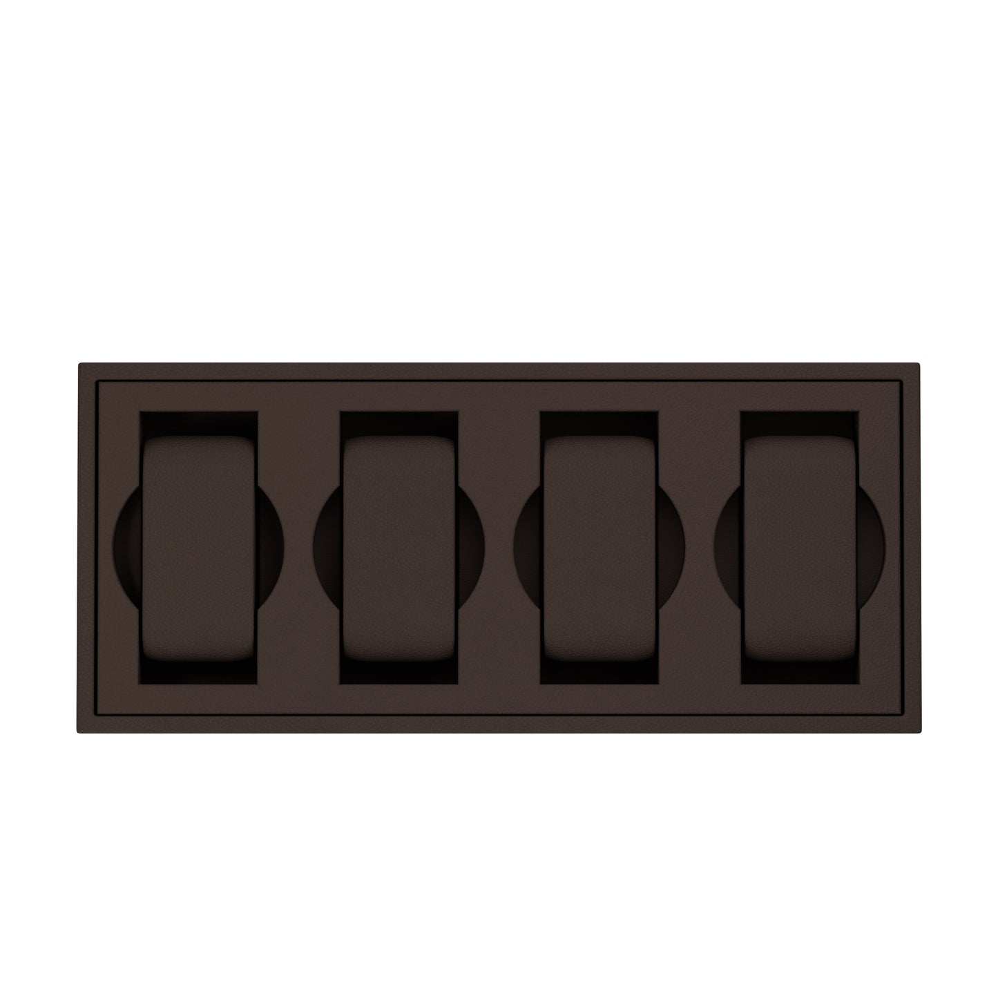 Vassoio A cioccolato: vassoio per orologi in pelle