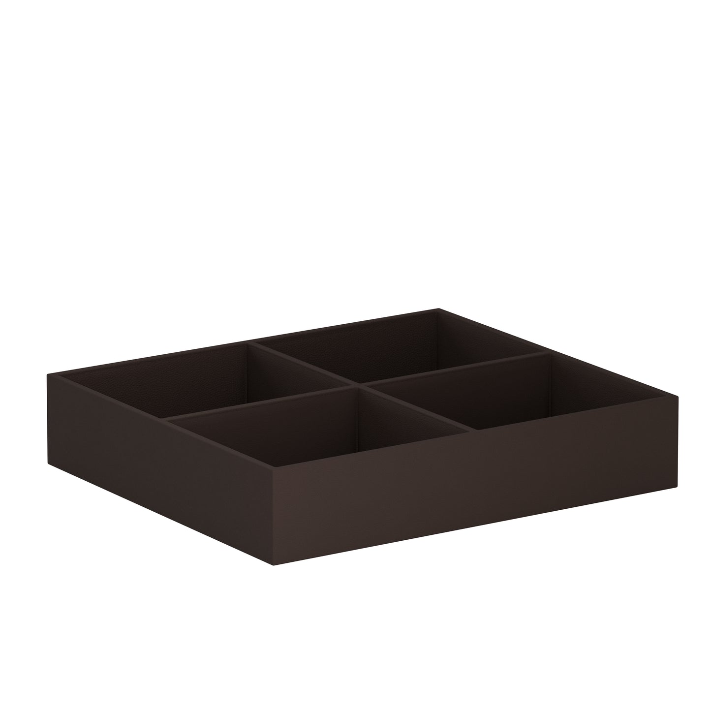 Vassoio D Marron Chocolat : plateau de rangement en cuir
