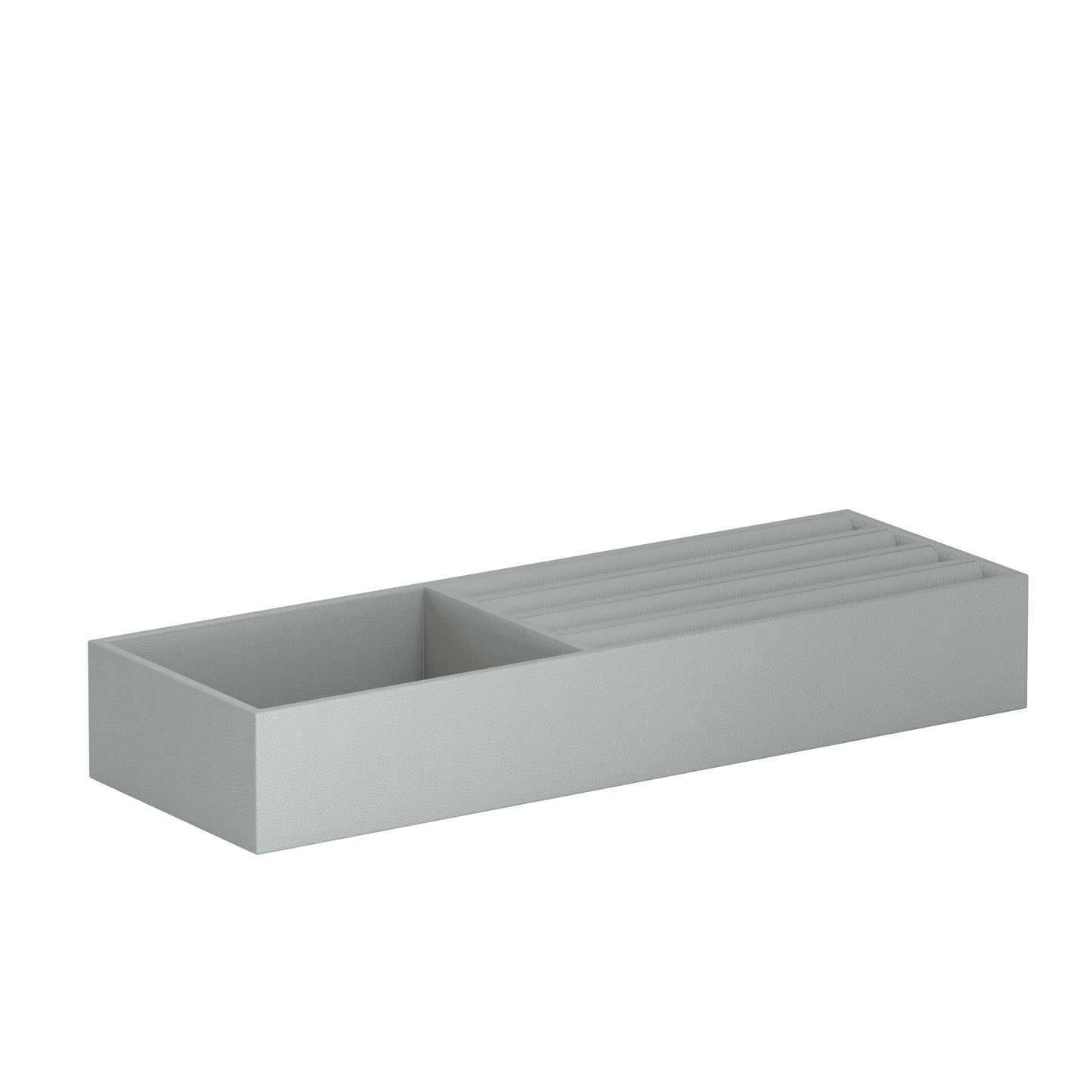 Vassoio B Gris Perle: plateau pour montres en cuir