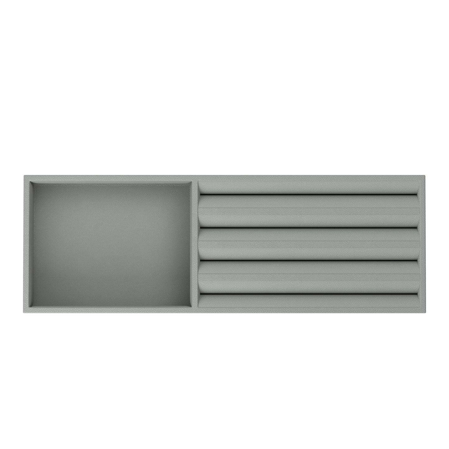 Vassoio B Gris Perle: plateau pour montres en cuir