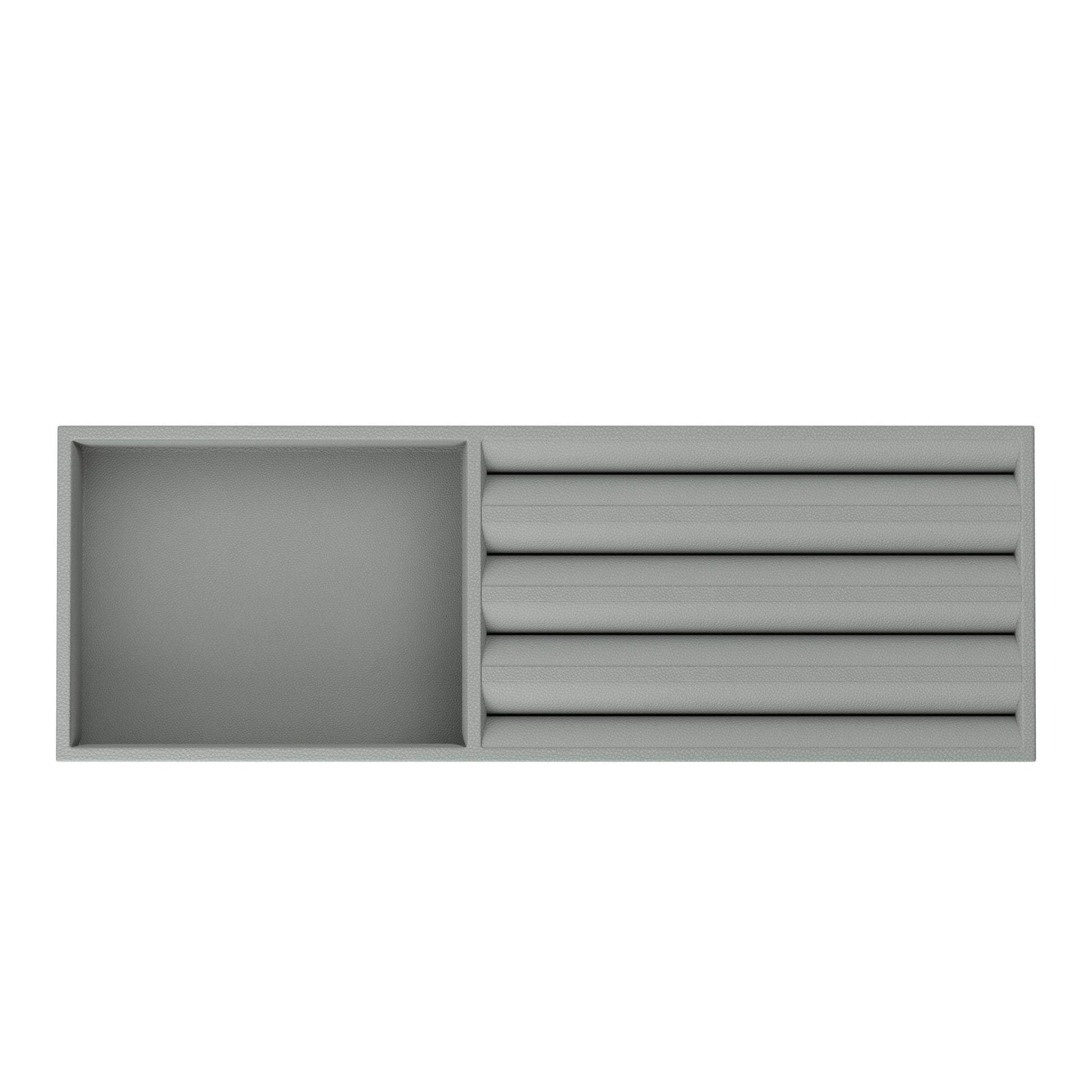 Vassoio B Gris Perle: plateau pour montres en cuir