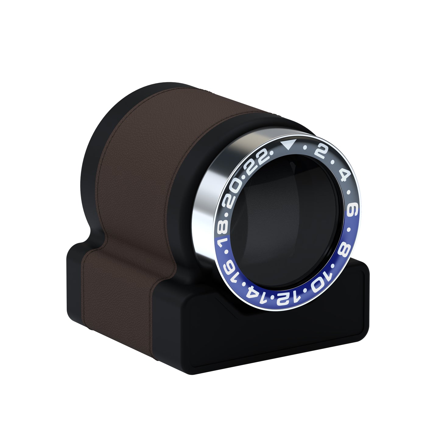 Rotor One Chocolate Brown: automatic winder with Sport Black / Blue bezel