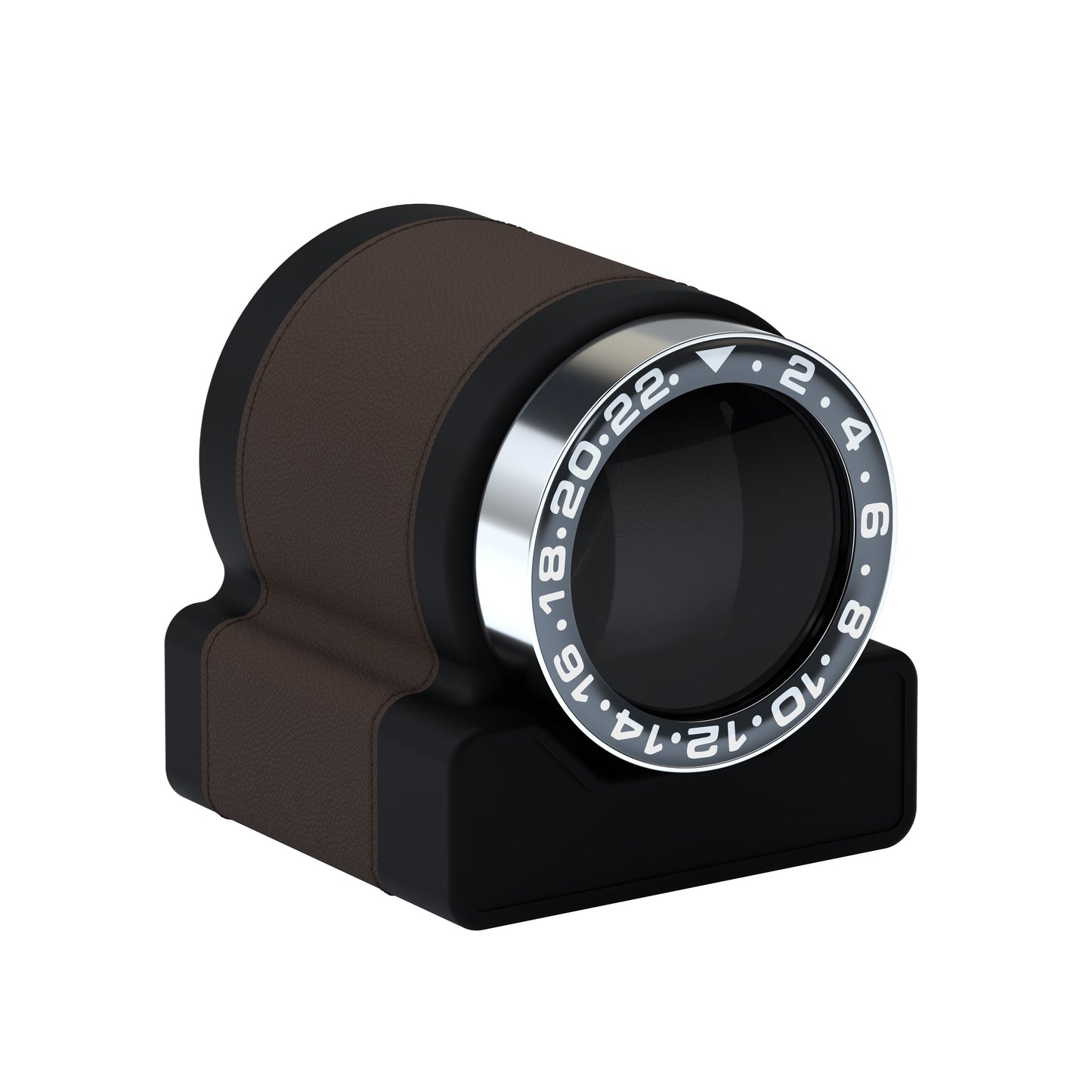 Rotor One Chocolate Brown: automatic winder with Black bezel