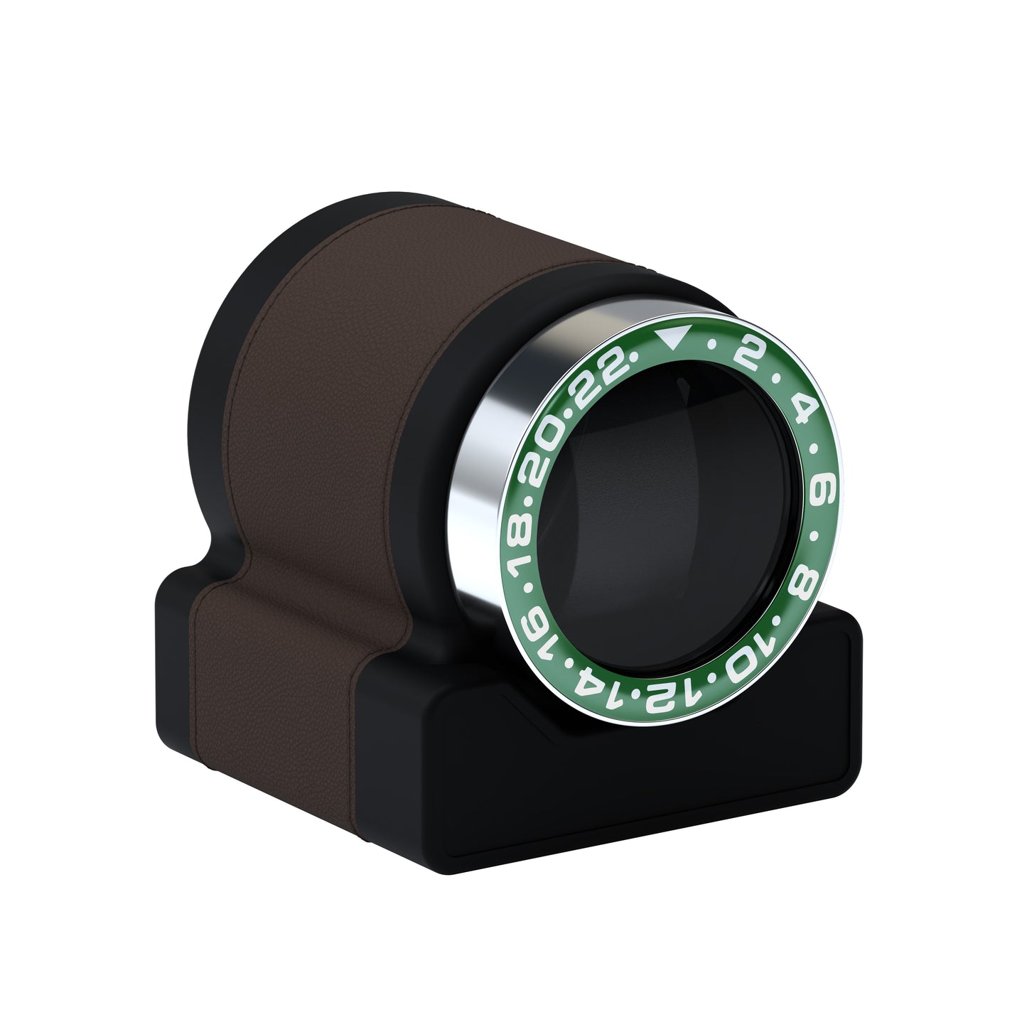 Rotor One Chocolate Brown: automatic winder with Sport Green bezel