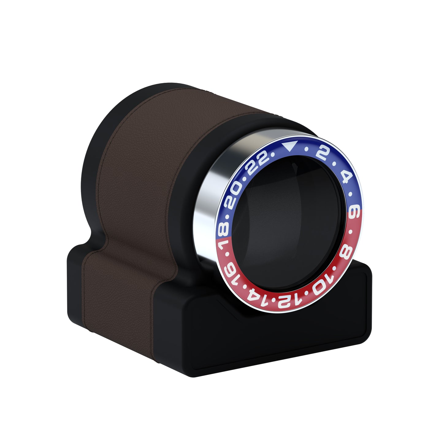 Rotor One Chocolate Brown: automatic winder with Sport Red / Blue bezel