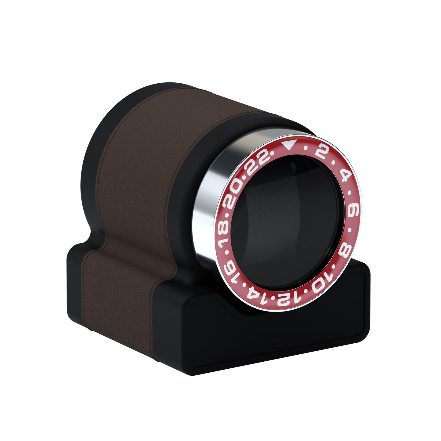 Rotor One Chocolate Brown: automatic winder with Sport Red bezel
