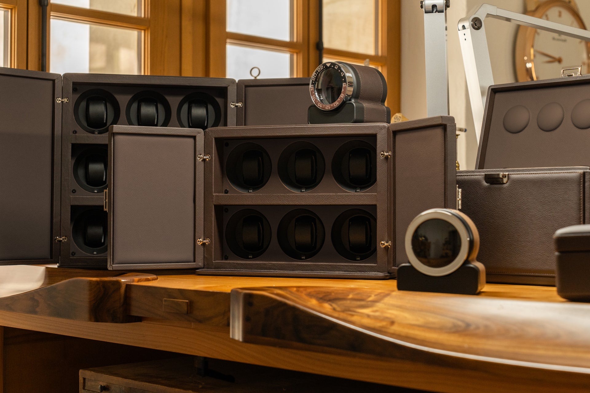 Luxury watch boxes and watch winders: Chocolate Brown collection