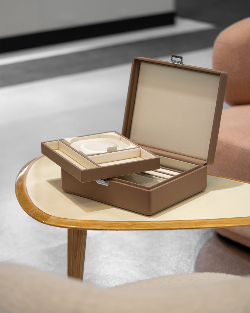 Scatola del Tempo leather jewellrery box : Exceptional materials