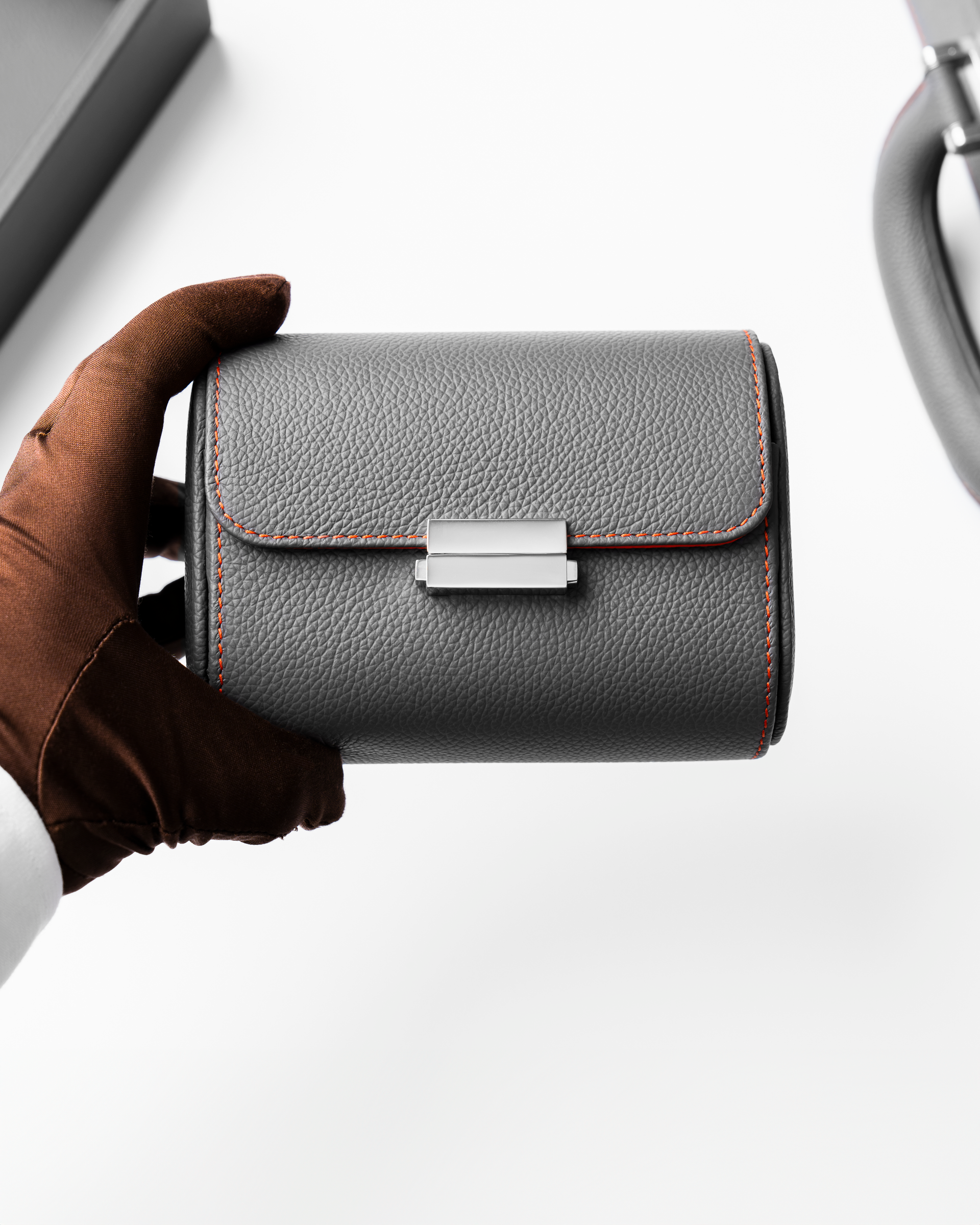 A leather watch travel case: quality above all