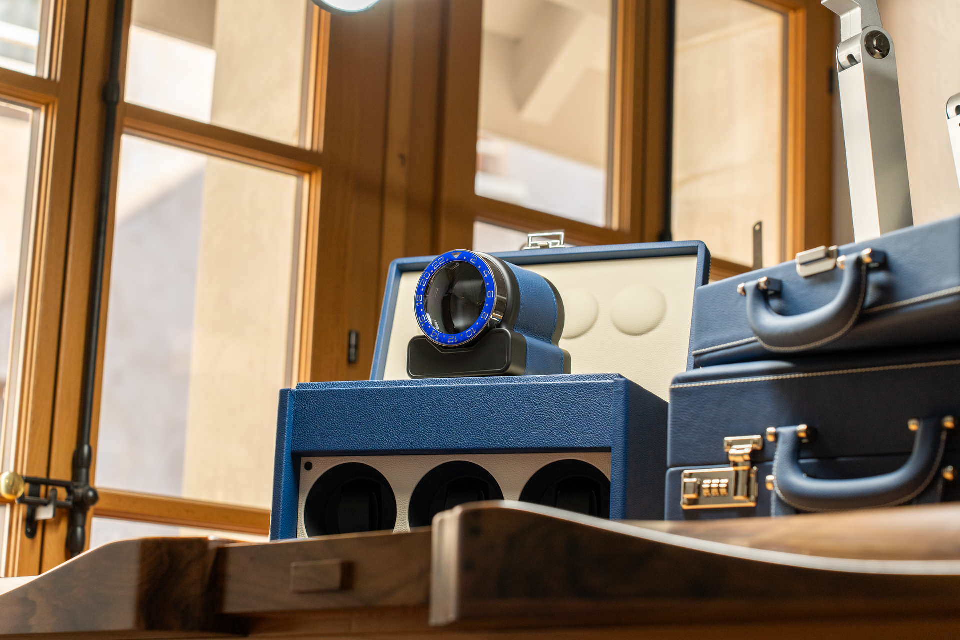 Scatola del Tempo Rotor One midnight blue watch winder