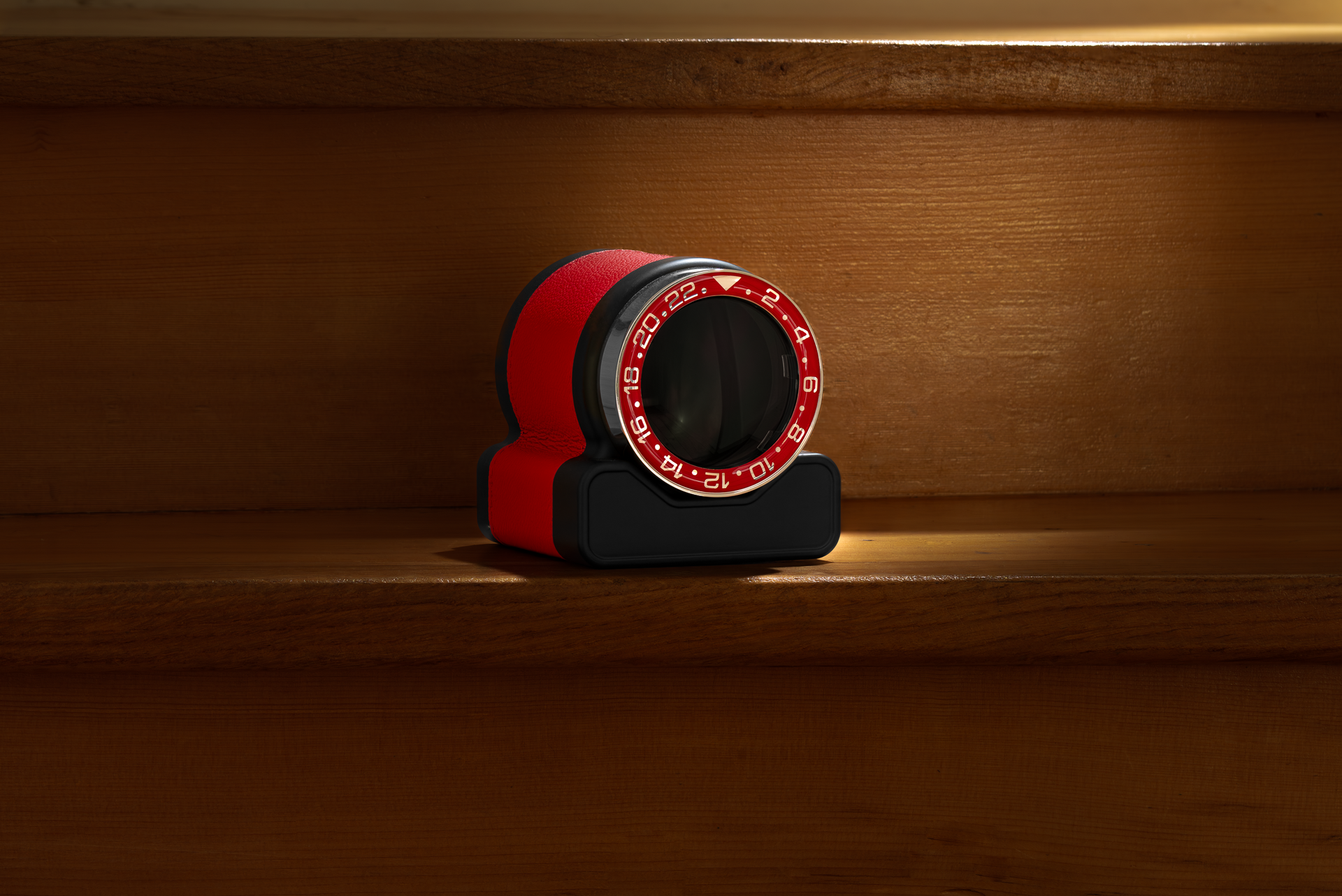 Leather automatic watch winder: Rotor One Red