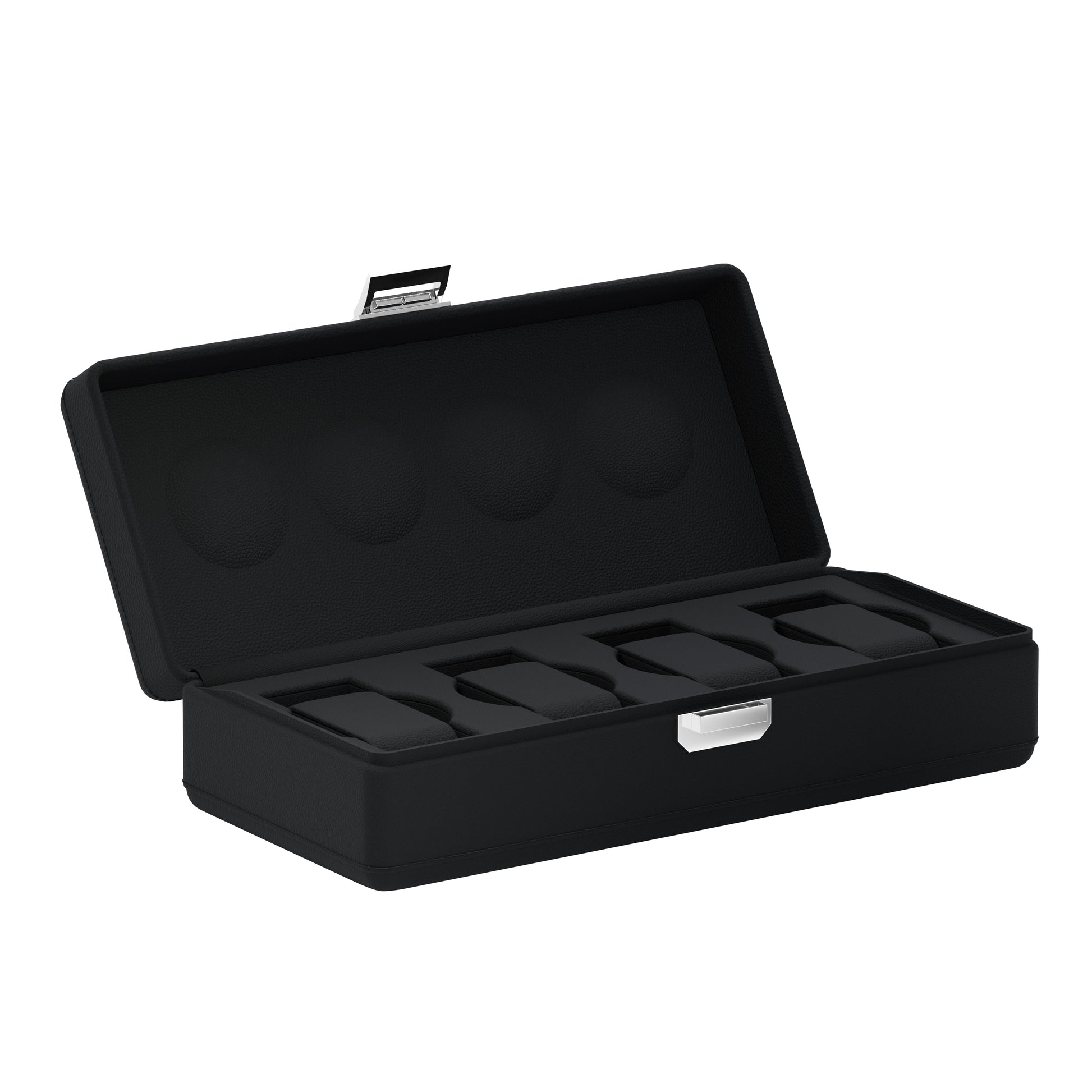 Valigetta 4 Noir Intense: coffret pour montres en cuir
