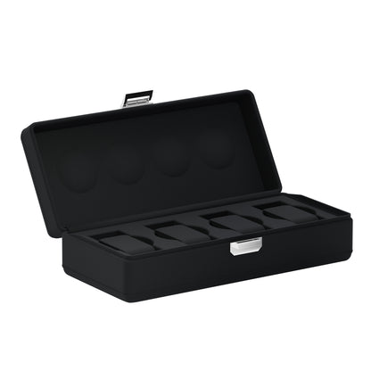 Valigetta 4 Noir Intense: coffret pour montres en cuir