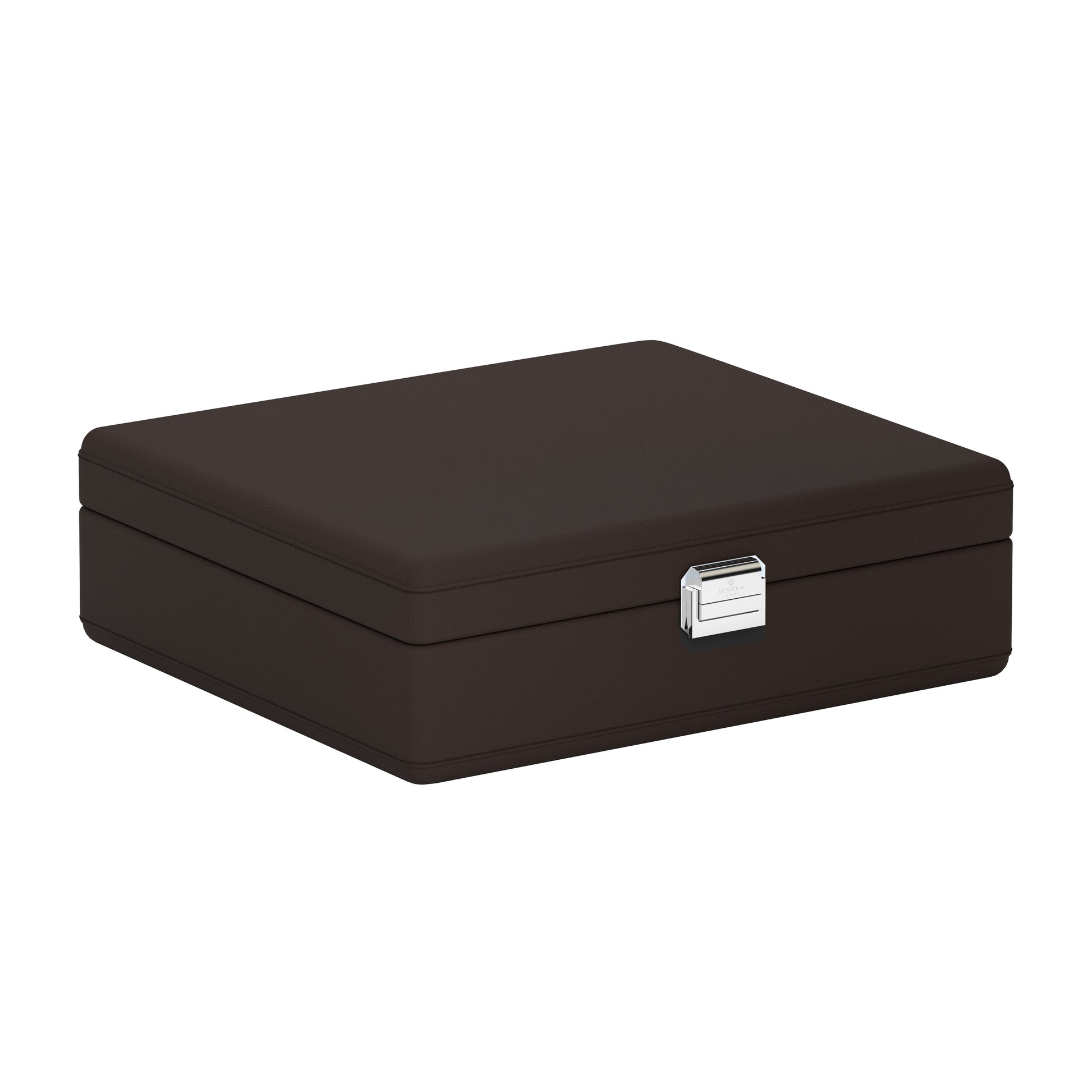 Valigetta 8 Marron Chocolat: valise pour montres en cuir