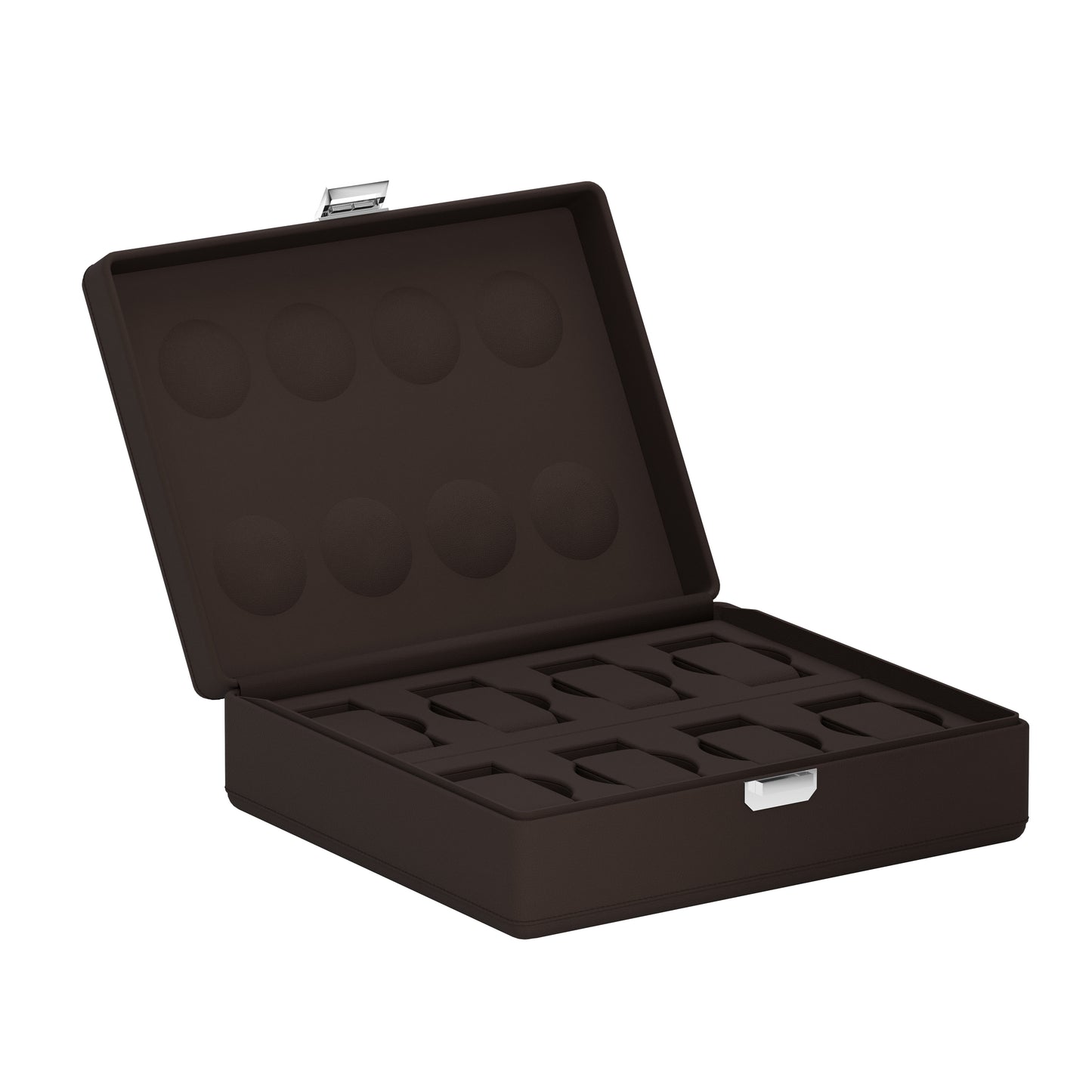 Valigetta 8 Marron Chocolat: valise pour montres en cuir