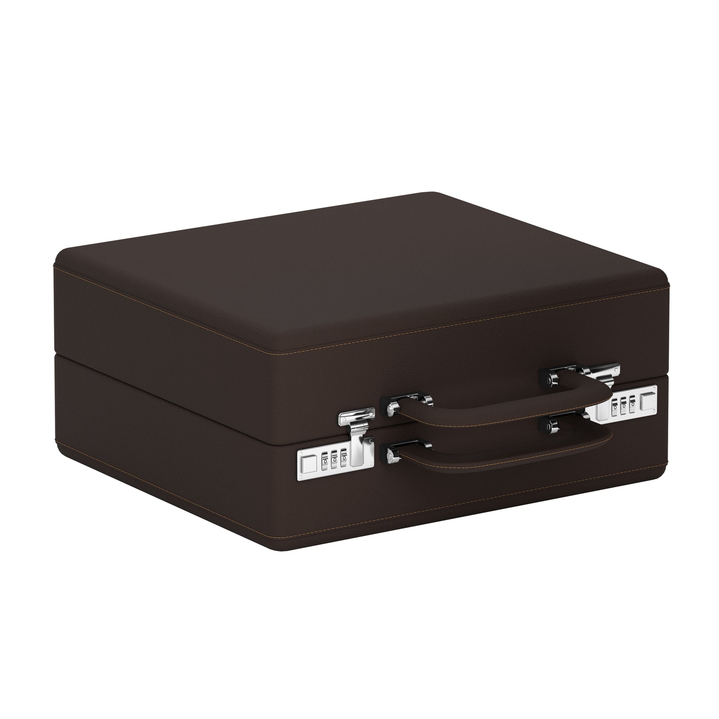 Valigetta 16 Marron Chocolat/Châtaigne: valise pour montres en cuir