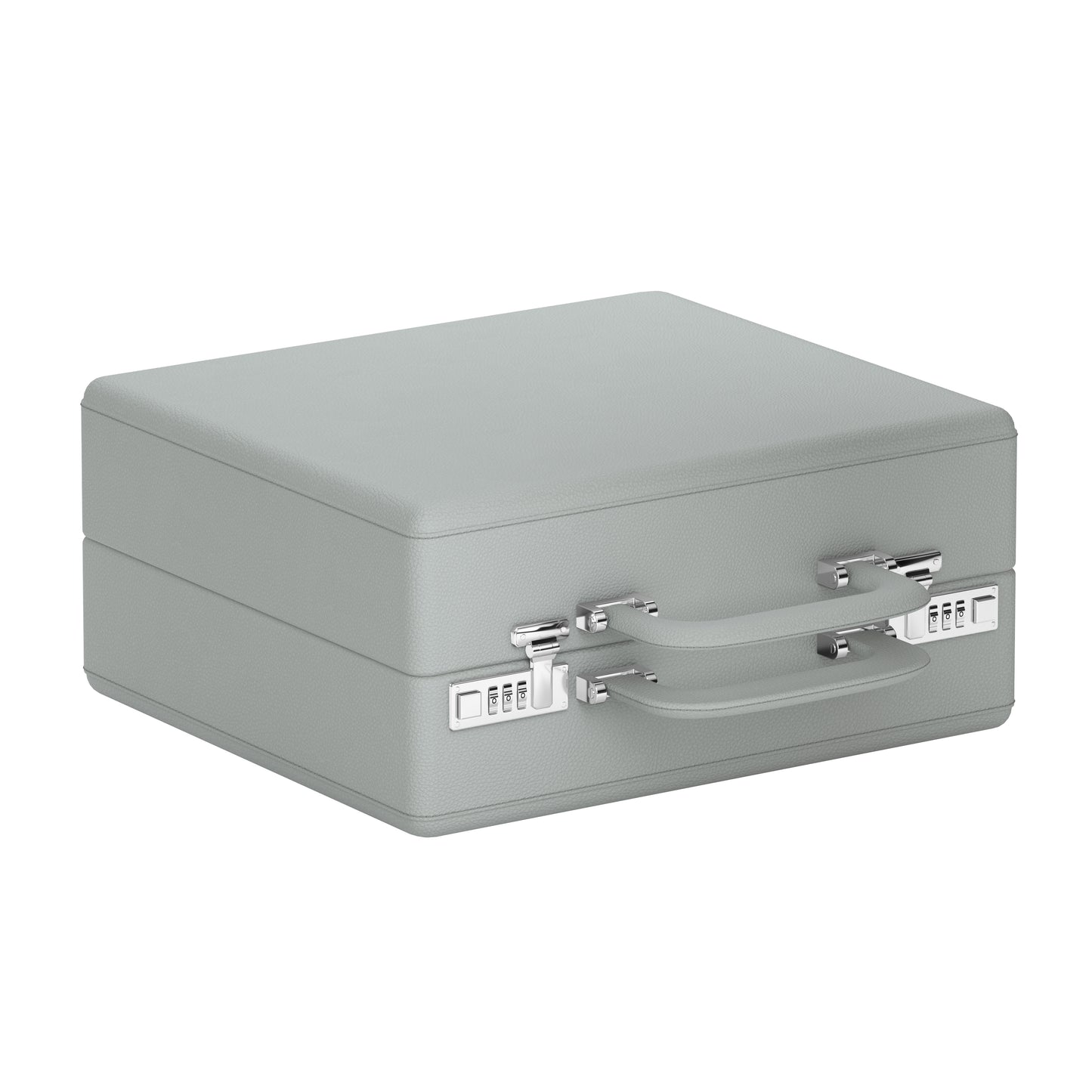 Valigetta 16 grigio perla/verde anice: custodia per orologi in pelle