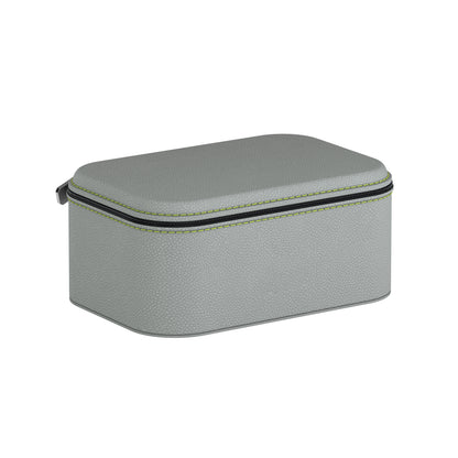 Viaggio 1 grigio perla/verde anice: astuccio per orologio in pelle