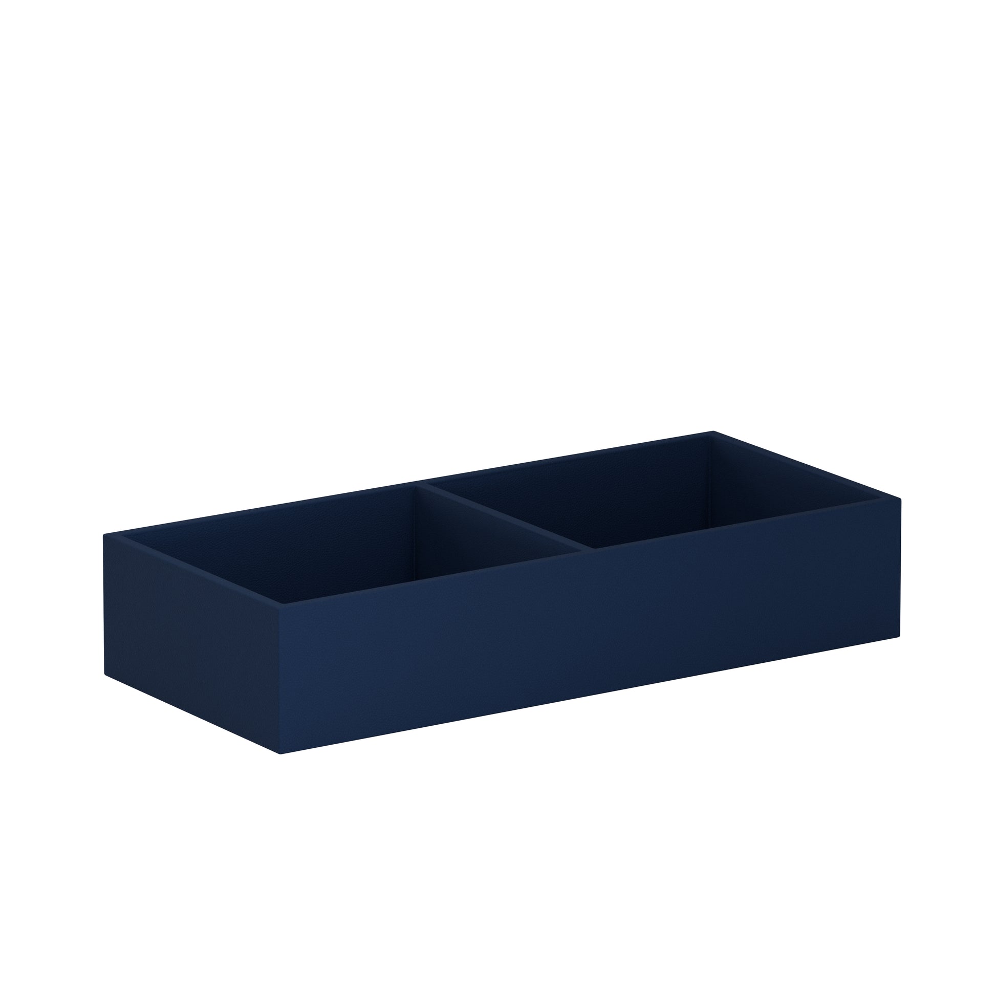 Vassoio C Midnight Blue: leather valet tray