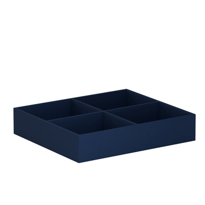 Vassoio D Midnight Blue: leather valet tray