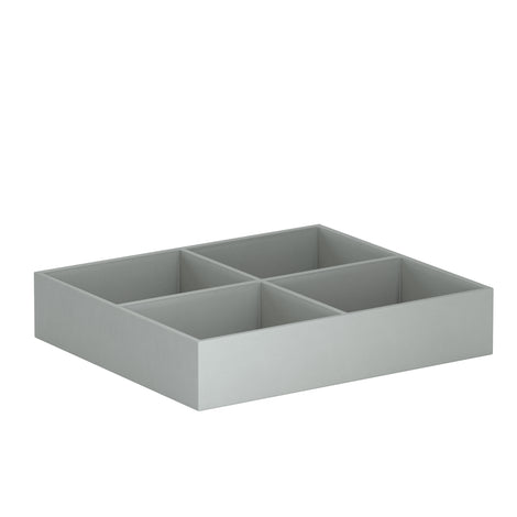 Vassoio D grigio perla: svuotatasche in pelle