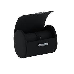 Pochette 2 nero intenso: astuccio per orologi in pelle
