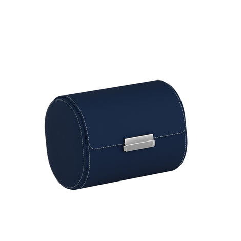 Pochette 2 Bleu de Minuit/Crème: étui pour montres en cuir