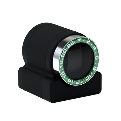 Rotor One Intense Black: automatic winder with Sport Green bezel