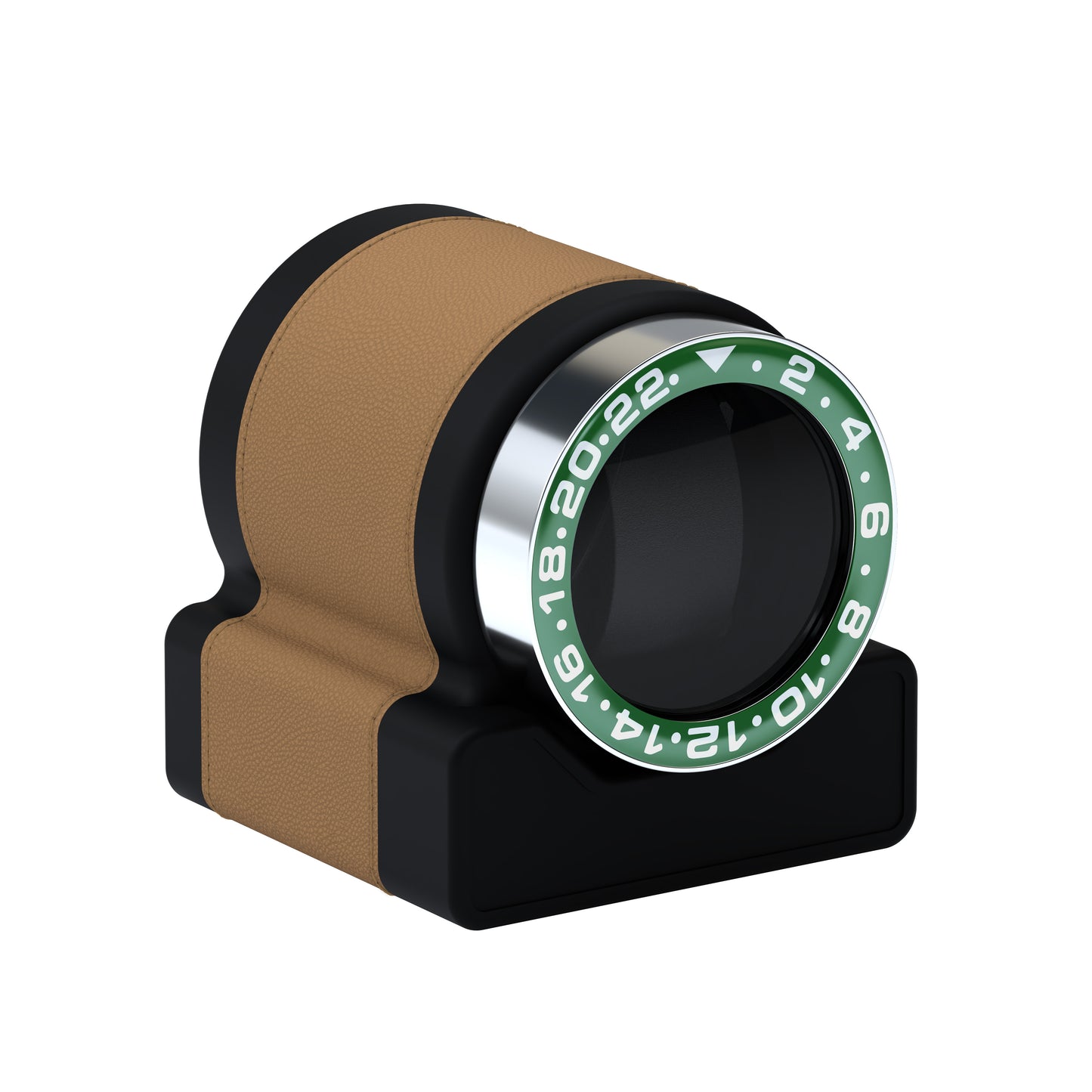 Rotor One Chestnut: automatic winder with Sport Green bezel