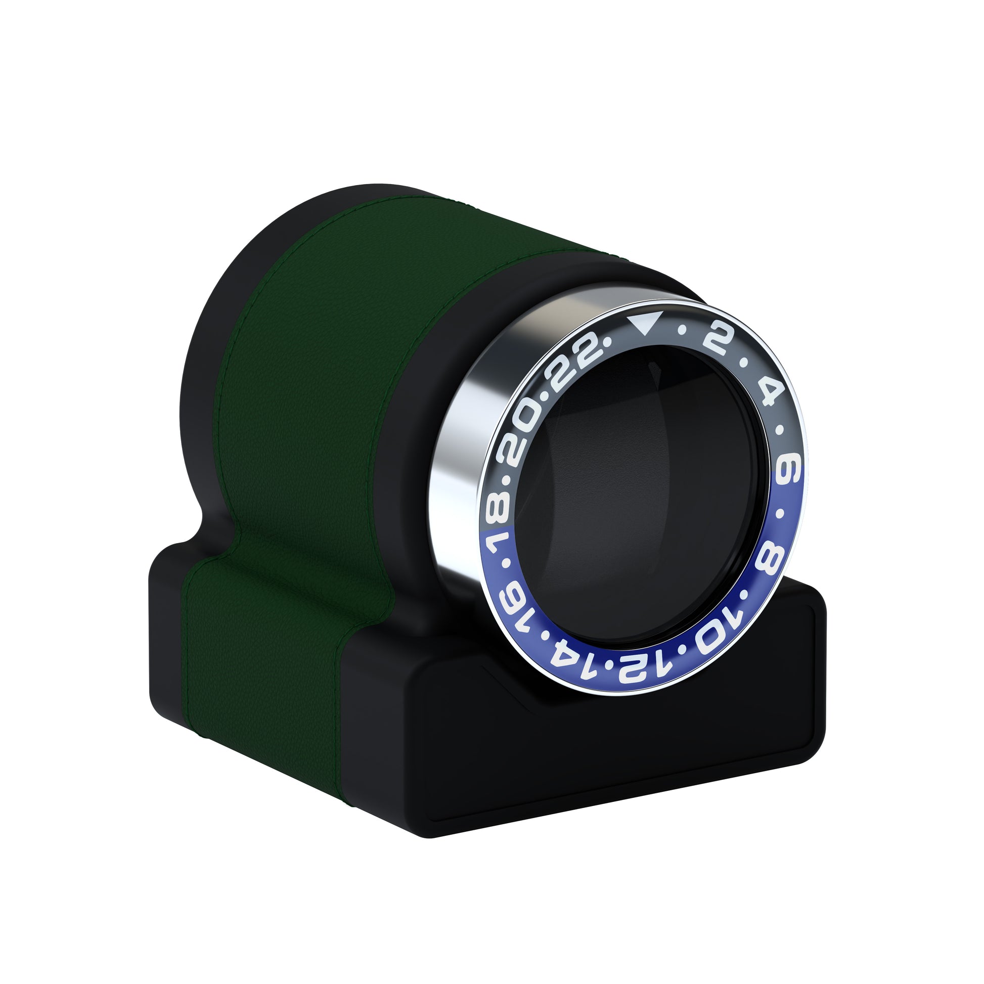 Rotor One Green: automatic winder with Sport Black / Blue bezel