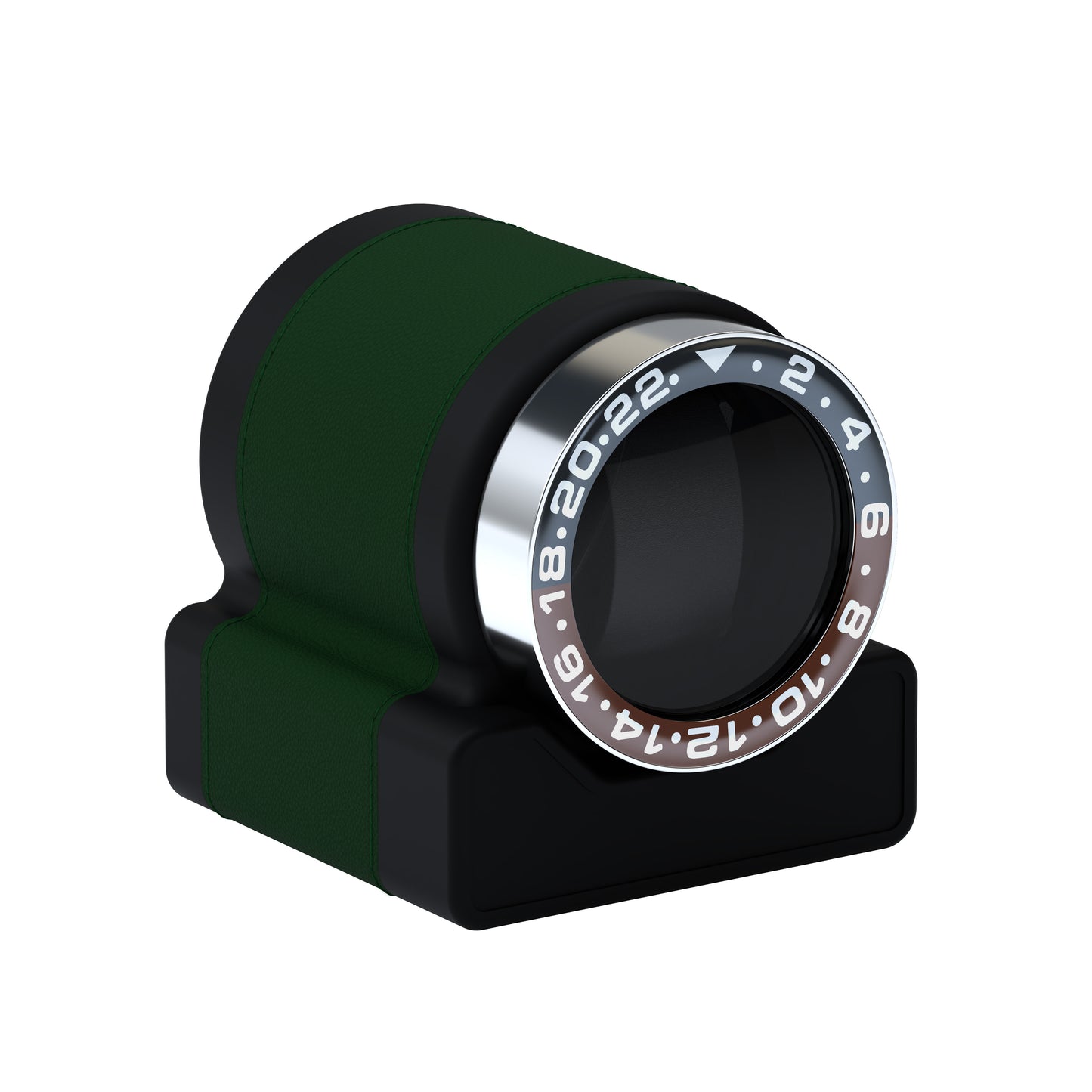 Rotor One Green: automatic winder with Sport Black / Brown bezel