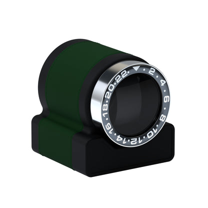 Rotor One Green: automatic winder with Black bezel