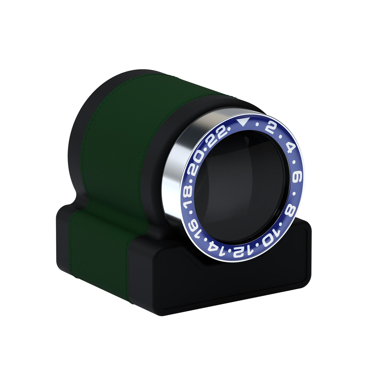 Rotor One Green: automatic winder with Sport Blue bezel