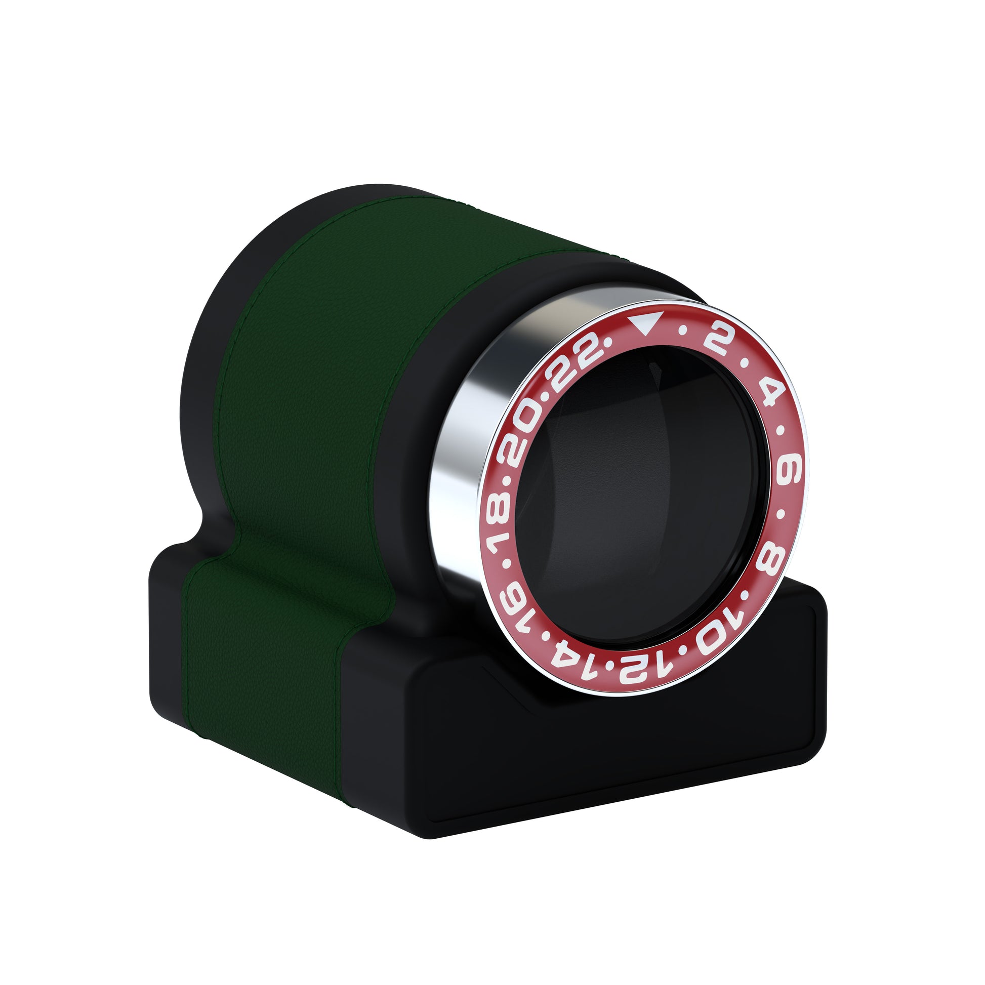 Rotor One Green: automatic winder with Sport Red bezel