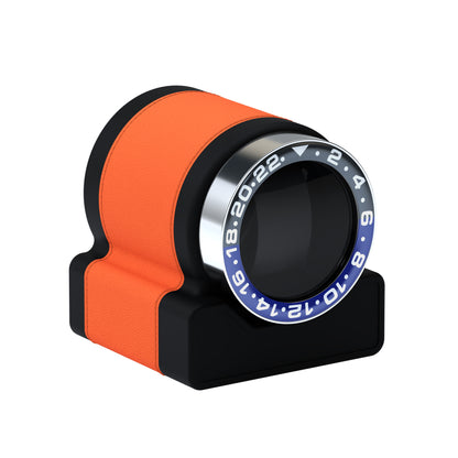 Rotor One Orange: automatic winder with Sport Black / Blue bezel