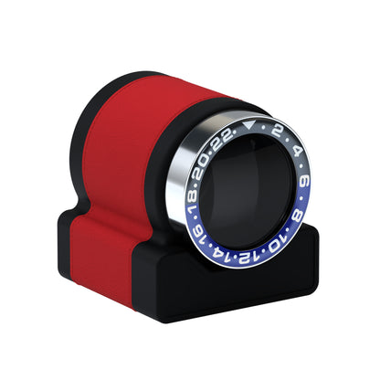 Rotor One Red: automatic winder with Sport Black / Blue bezel