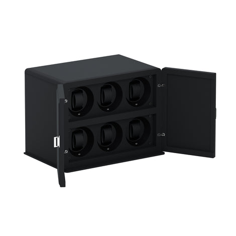 Rotore 6 Intense Black: automatic watch winder cabinet