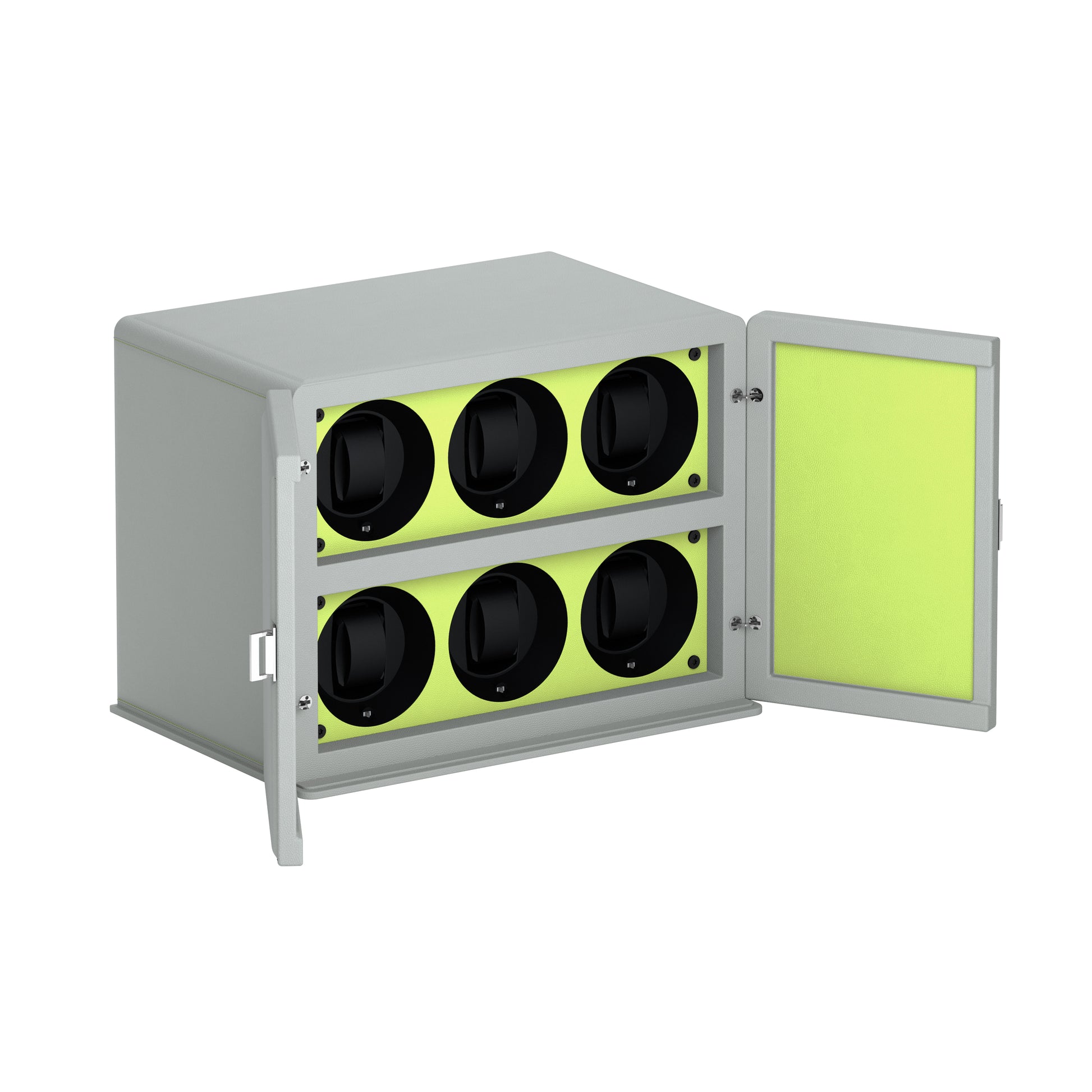 Rotore 6 Pearl Gray / Anise Green: automatic watch winder cabinet