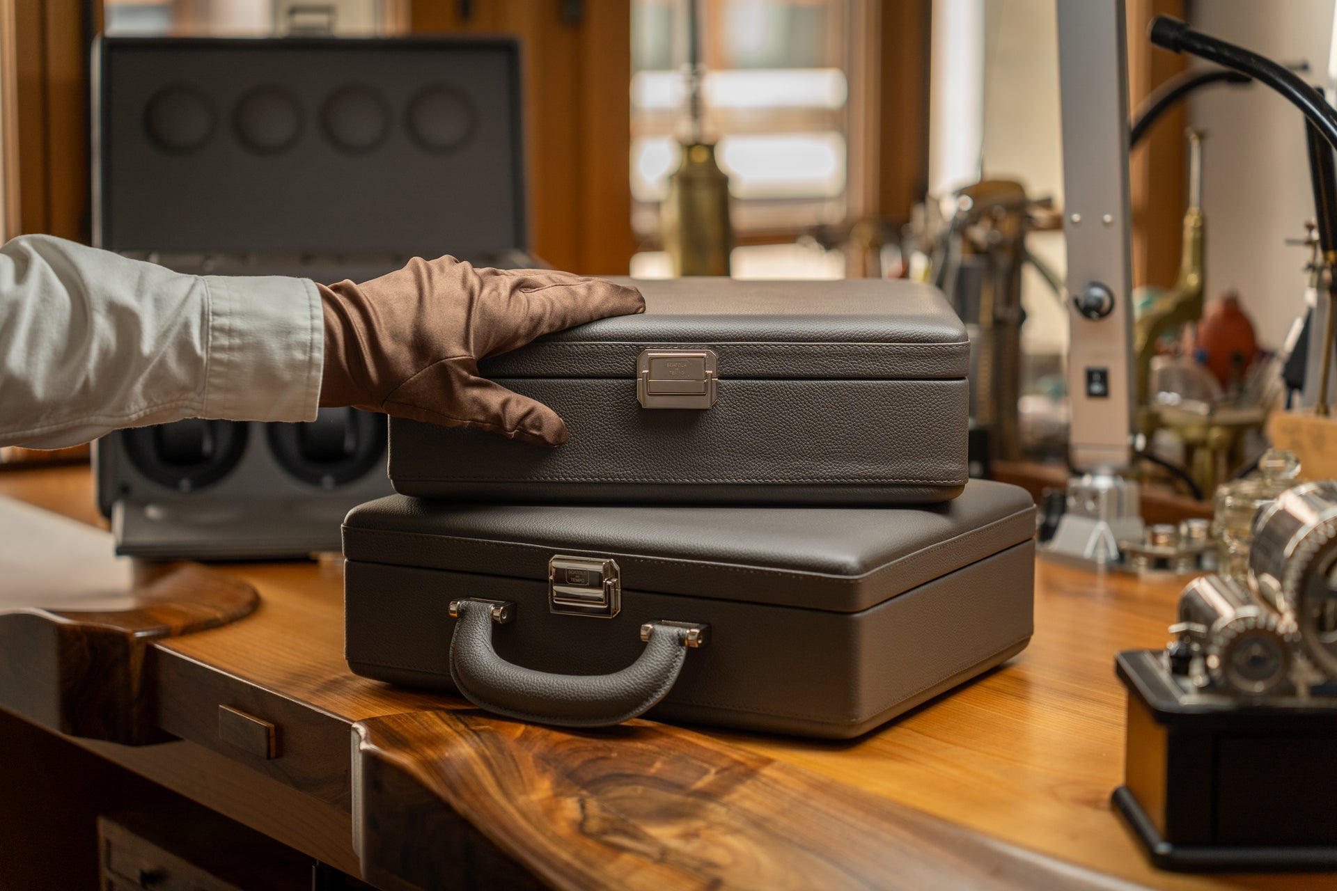 Wbjlg Scatola Porta Orologi Automatici Porta Orologi Uomo Scatola