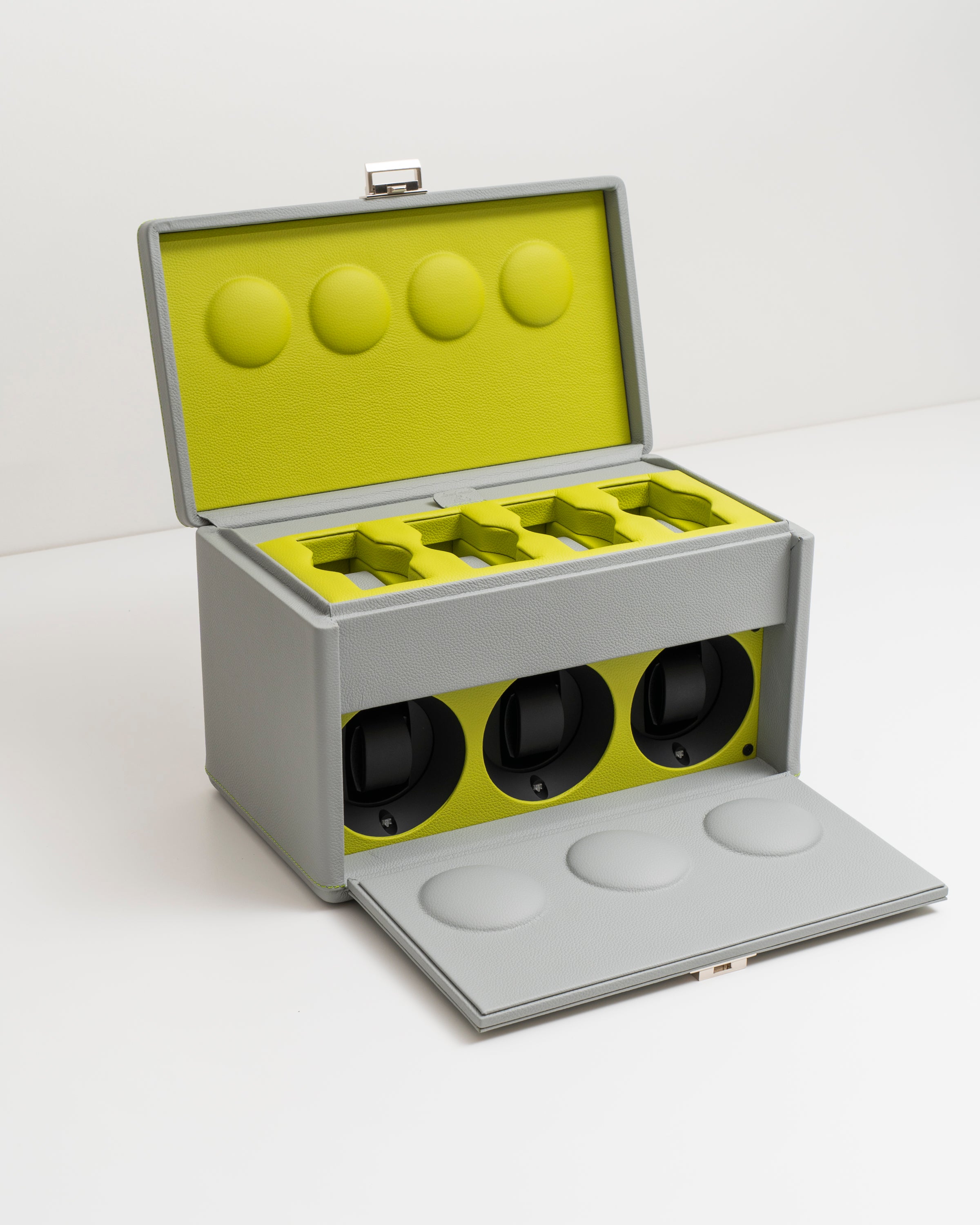 7RT Pearl Gray / Anise Green Automatic Watch Winder - Scatola del