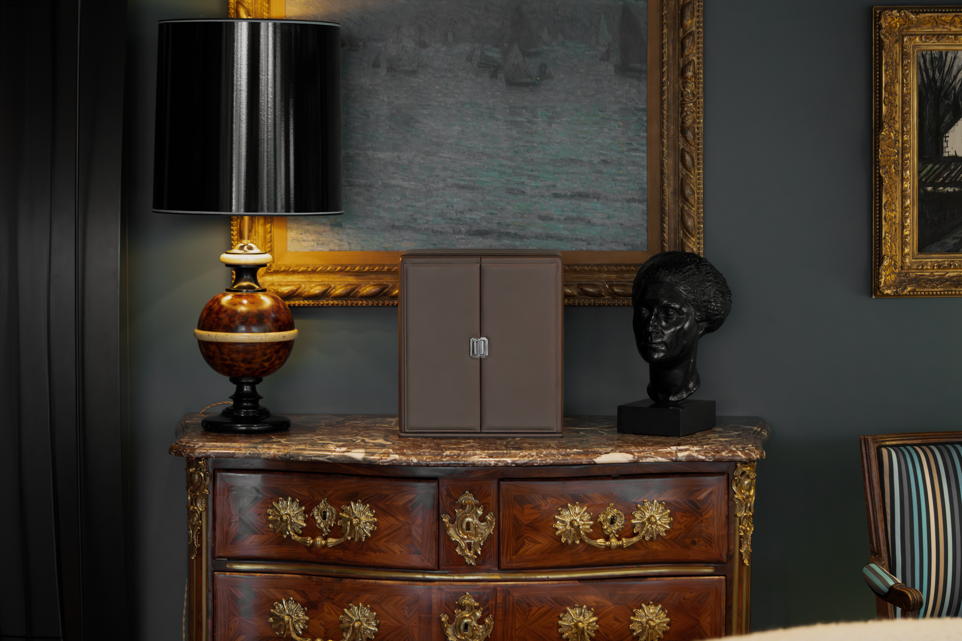 Rotore 9 : Chocolate Brown Chestnut cabinet watch winder