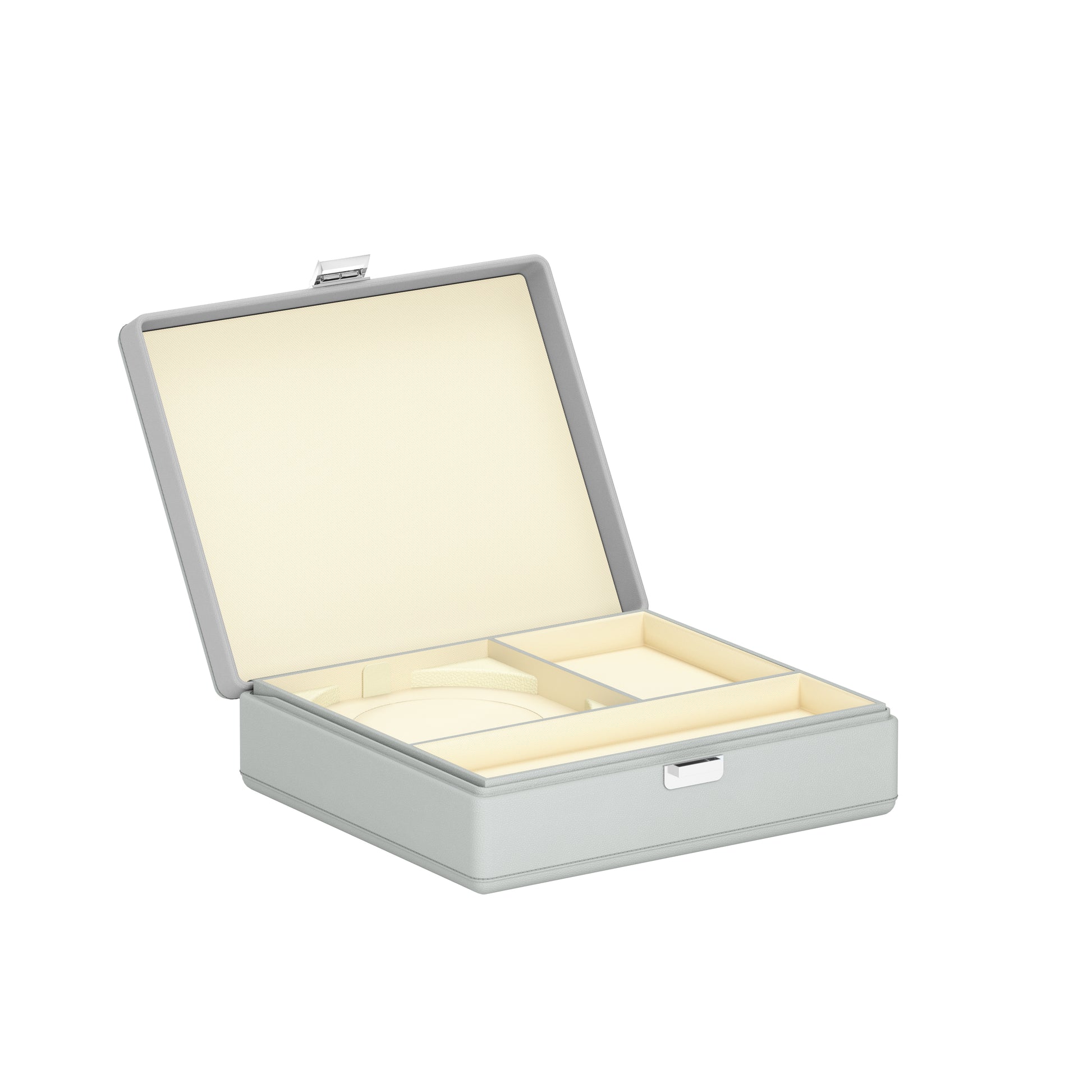 Sacatola del Tempo jewellery box: Tesoro Grande Pearl Gray