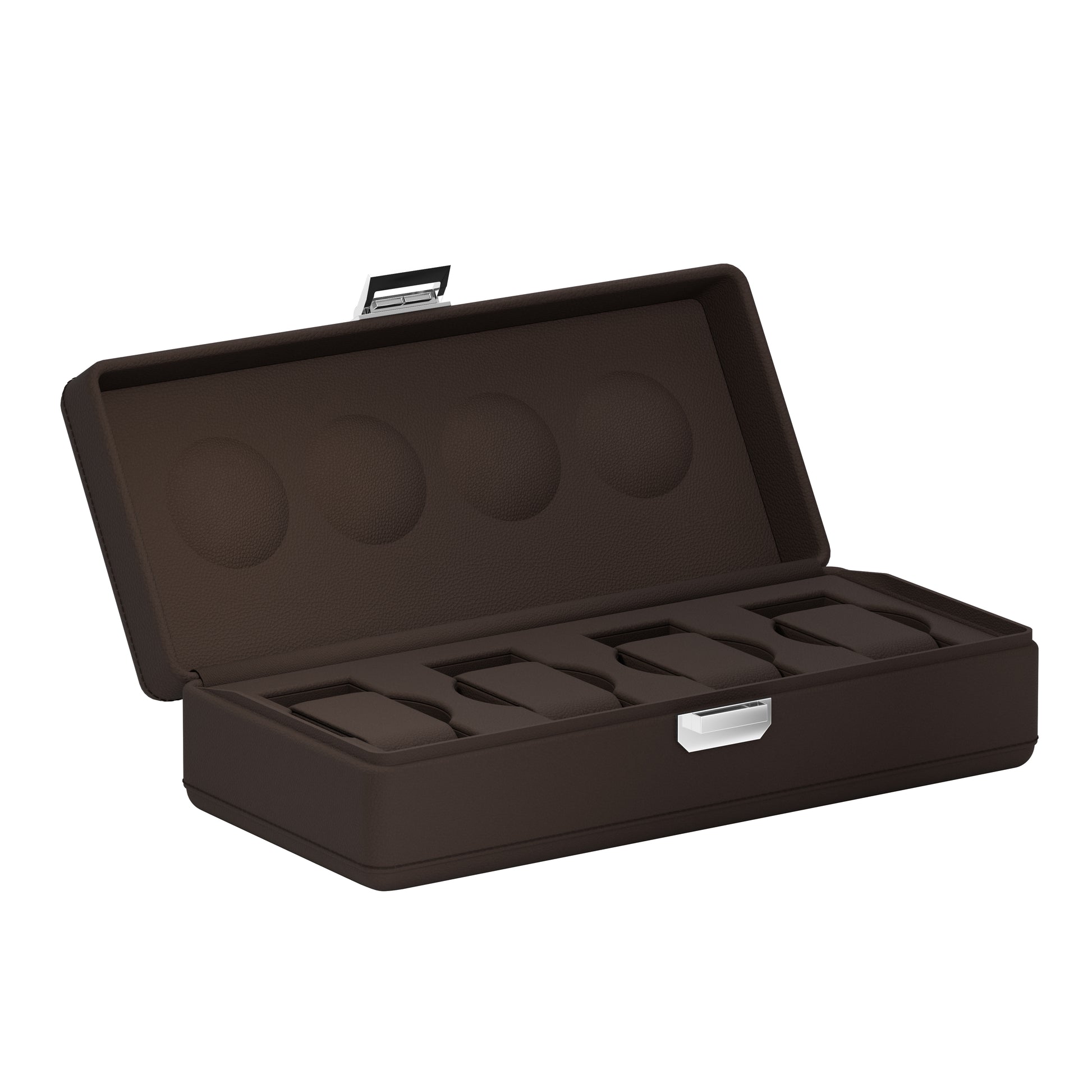 Valigetta 4 Chocolate Brown: leather watch box