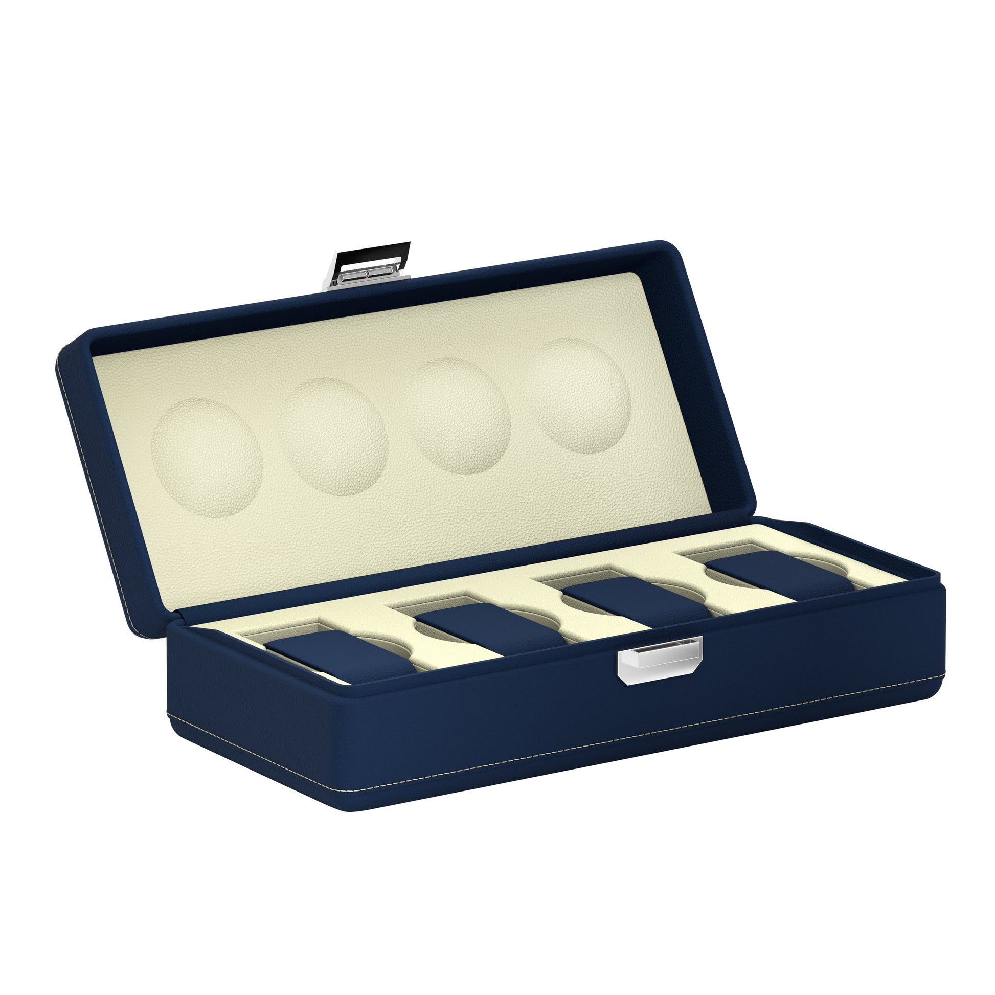 Valigetta 4 Midnight Blue / Cream: leather watch box