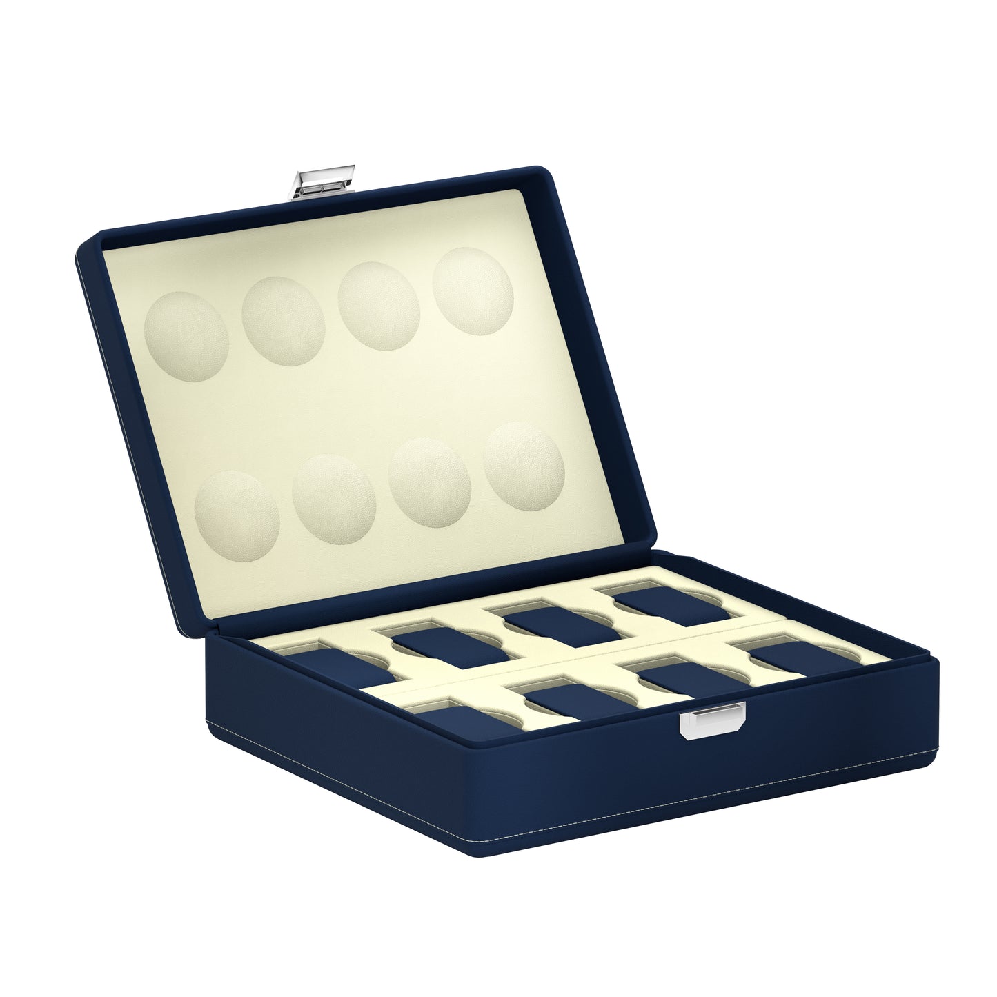 Valigetta 8 Midnight Blue / Cream: leather watch box