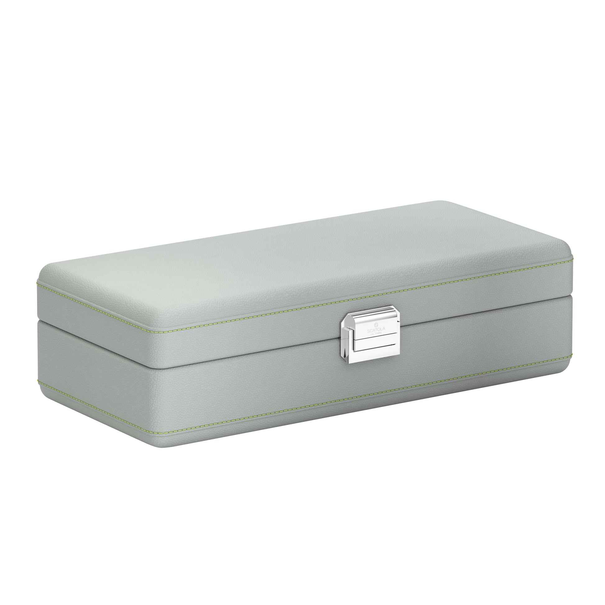 Sacatola del Tempo watch box: Valigetta 4 Pearl Gray / Anise Green