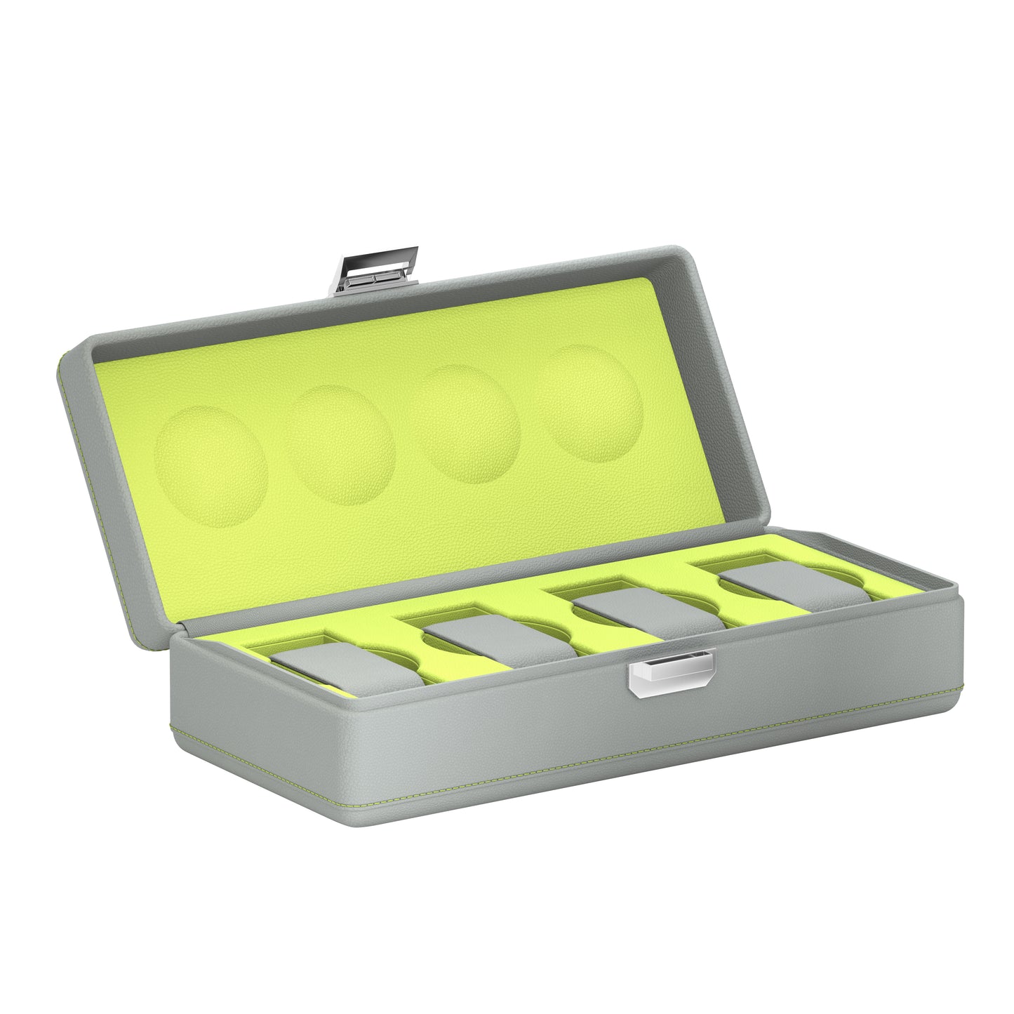 Valigetta 4 Pearl Gray / Anise Green: leather watch box