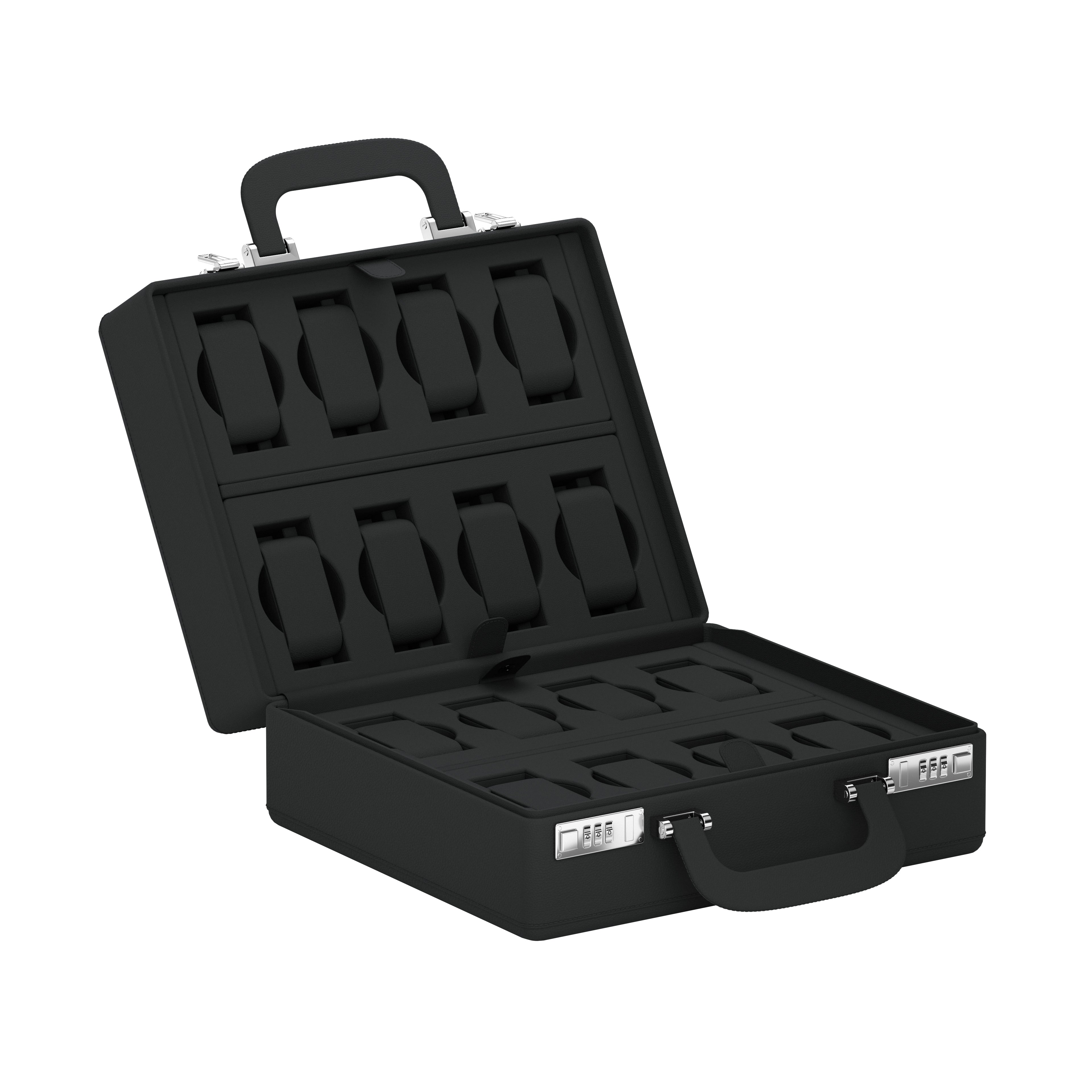 Valigetta 16 Intense Black Watch Travel Case - Scatola del Tempo