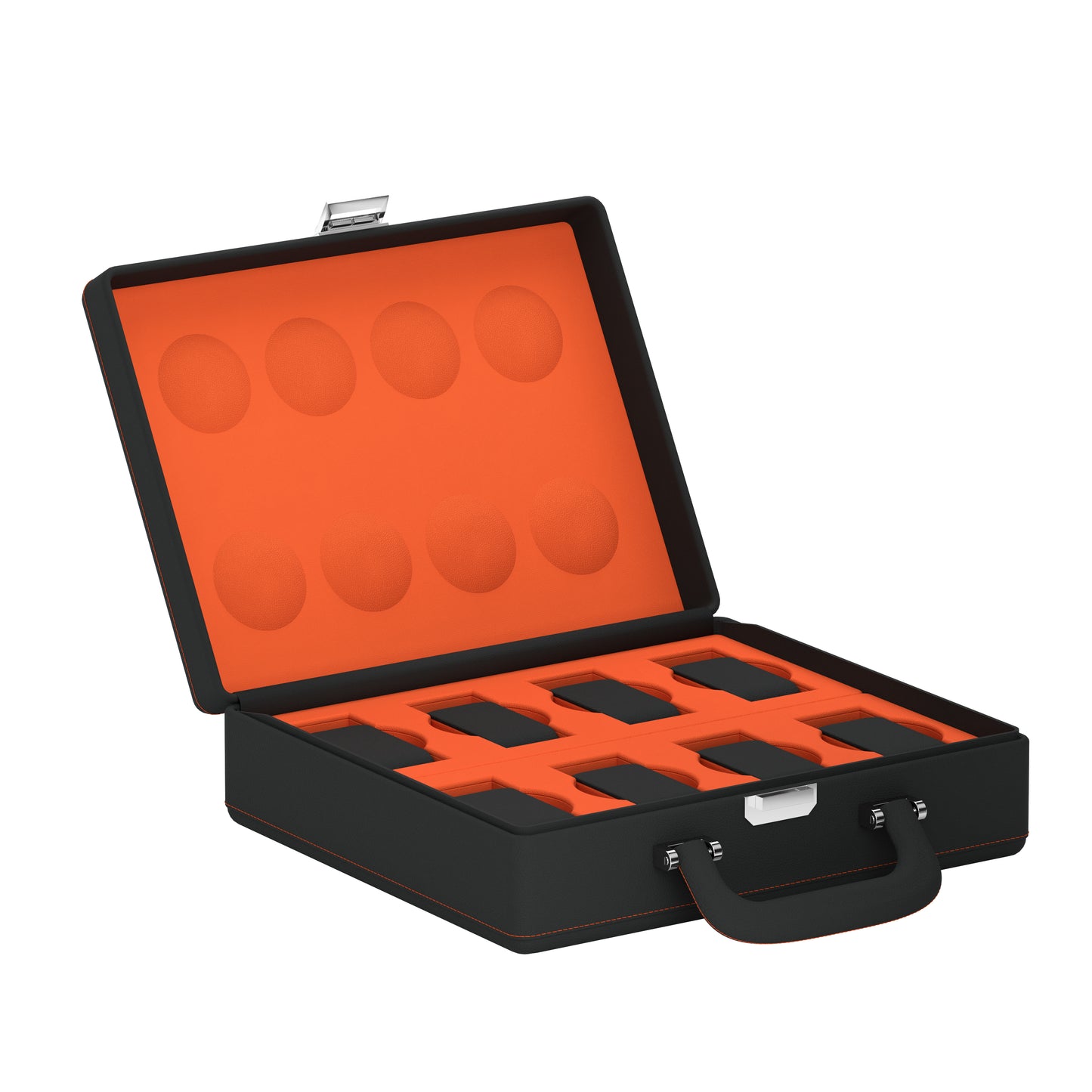 Valigetta 8 Slate Gray / Orange: leather watch travel case